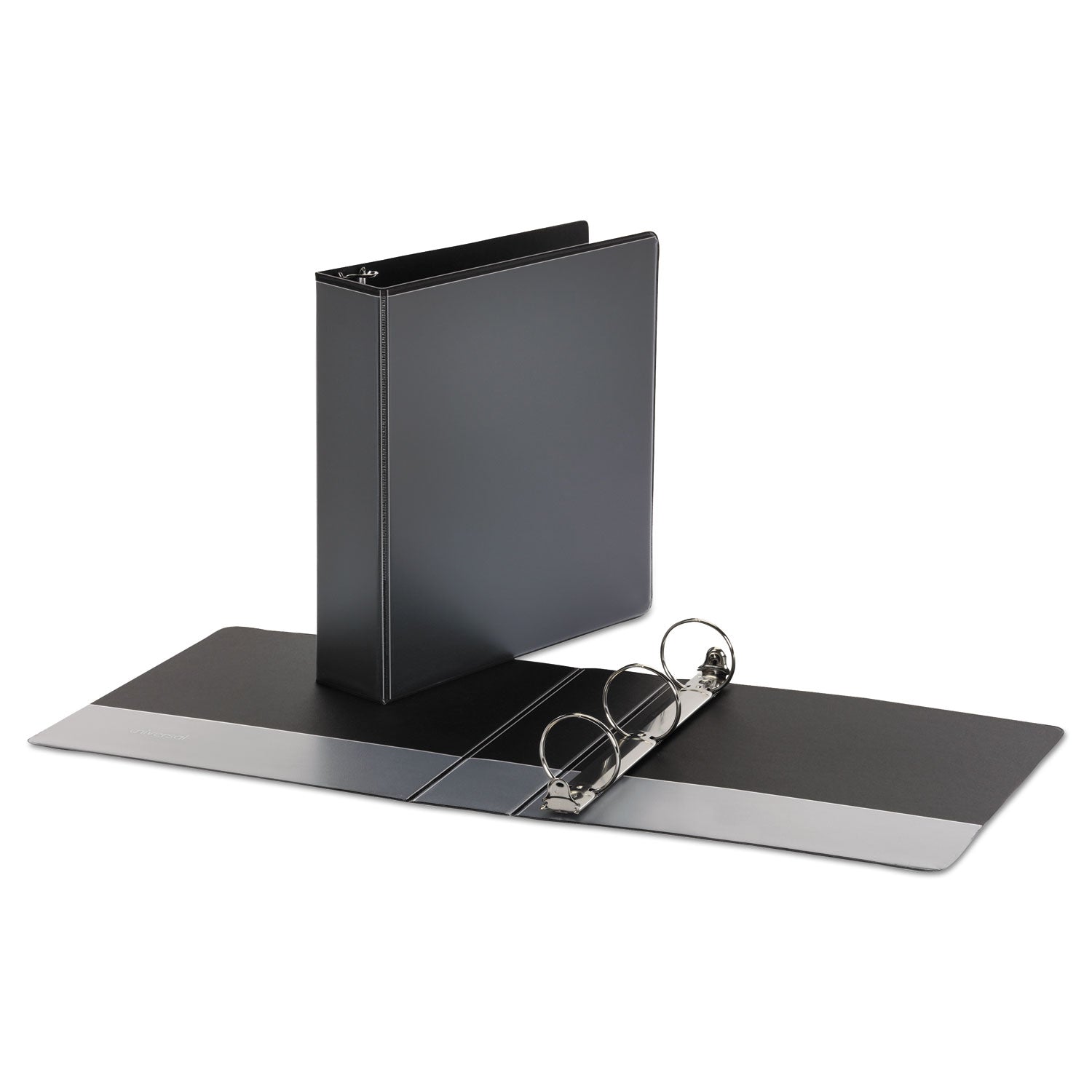 Economy Round Ring View Binder, 3 Rings, 2" Capacity, 11 x 8.5, Black -