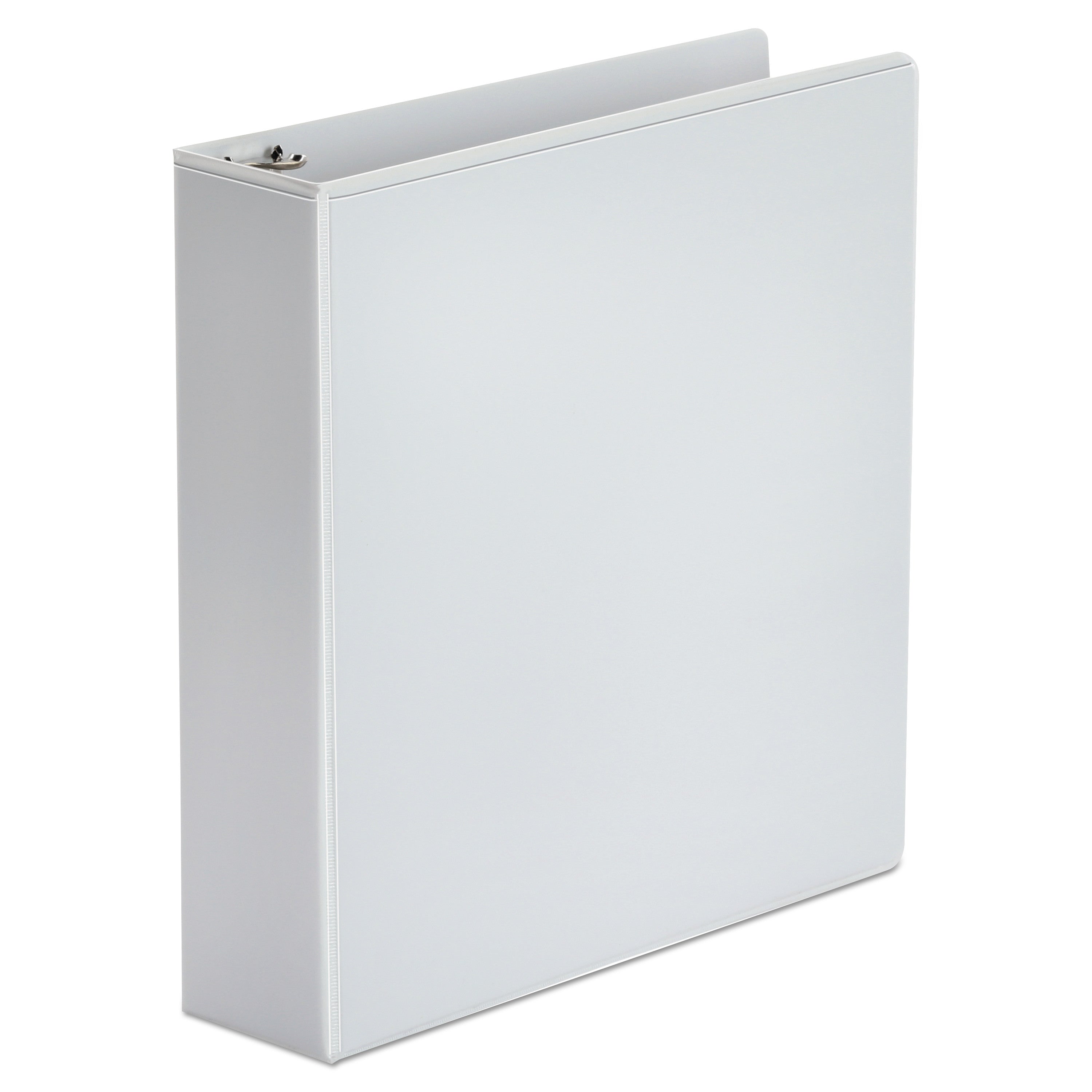 Economy Round Ring View Binder, 3 Rings, 2" Capacity, 11 x 8.5, White, 6/Pack -