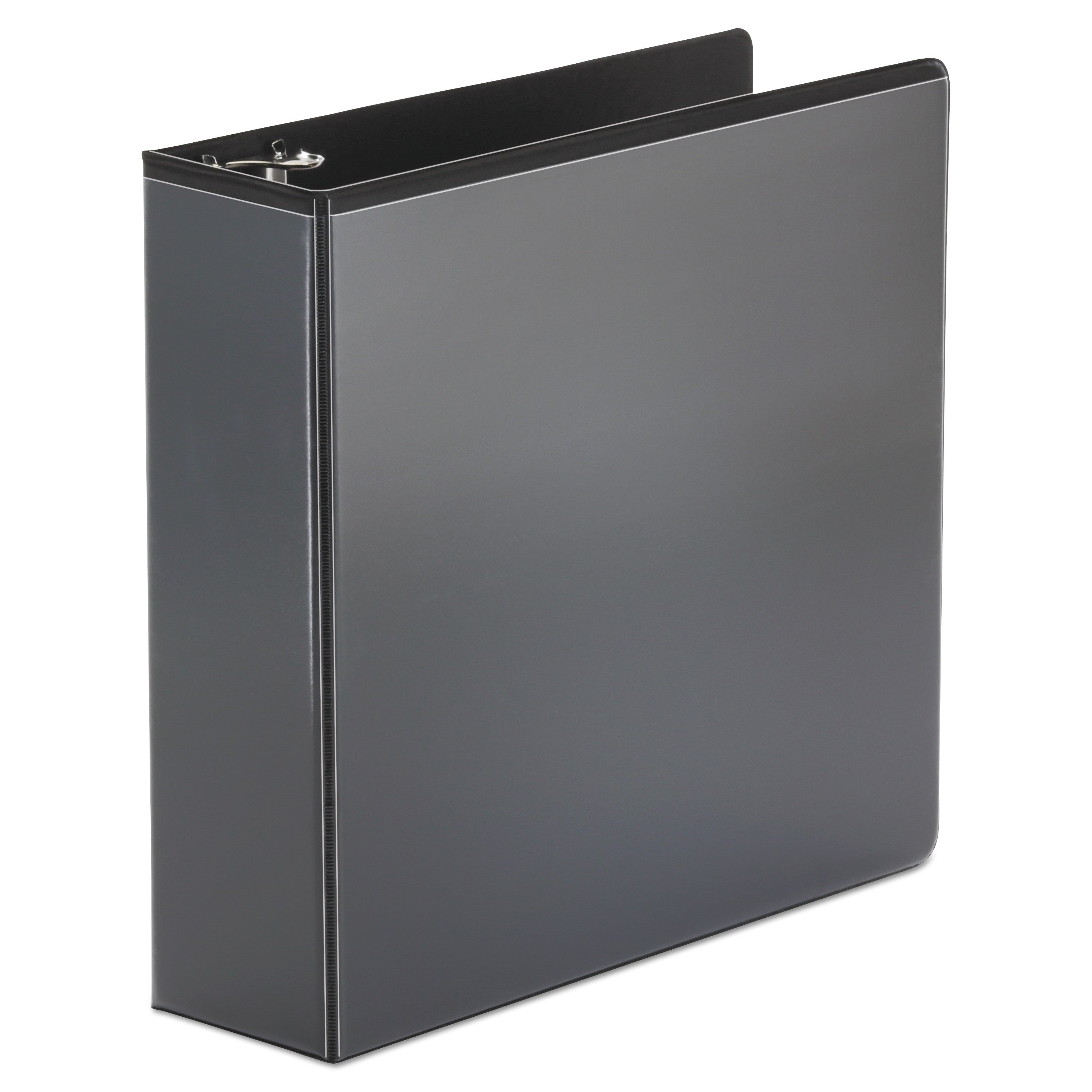 Economy Round Ring View Binder, 3 Rings, 3" Capacity, 11 x 8.5, Black -
