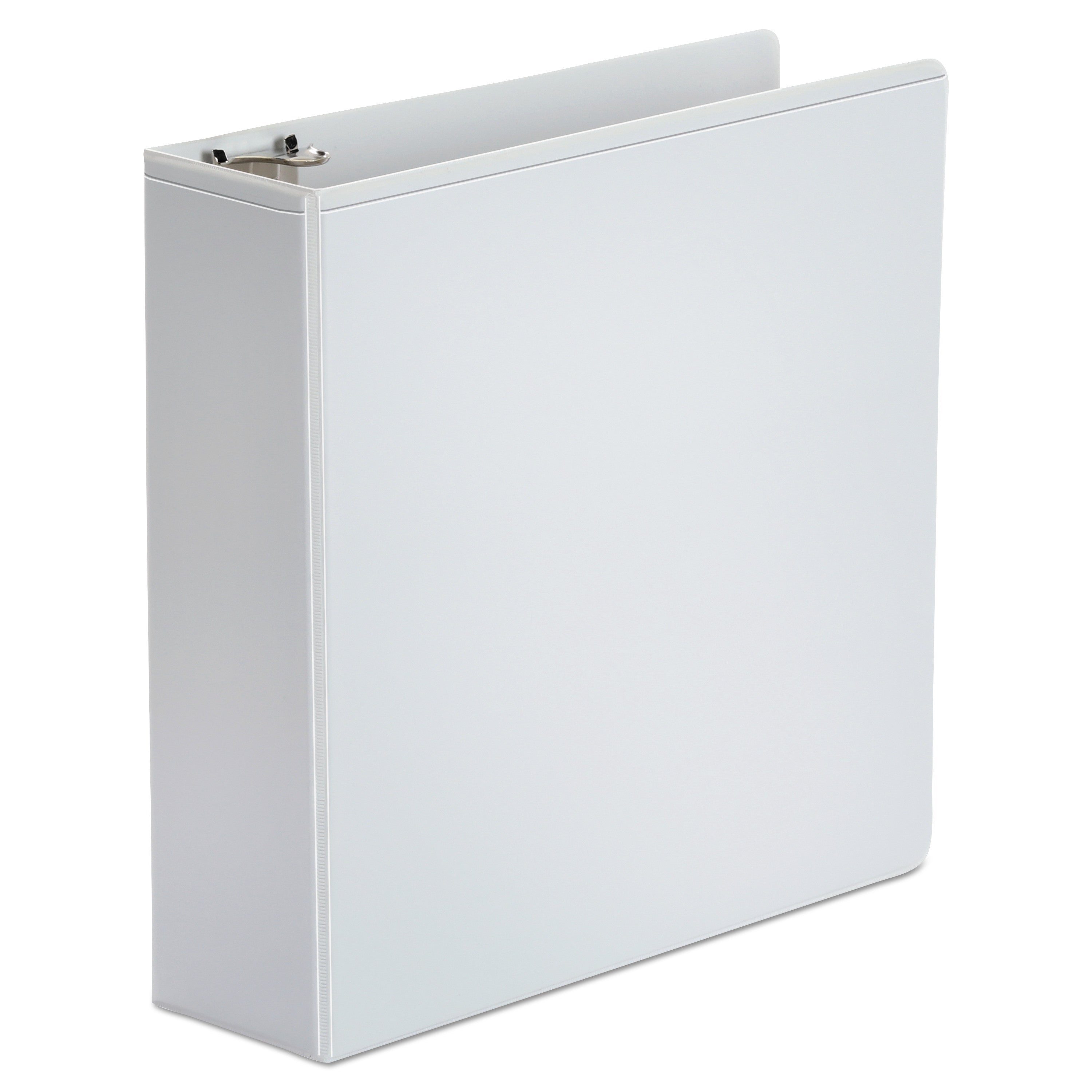 Economy Round Ring View Binder, 3 Rings, 3" Capacity, 11 x 8.5, White -