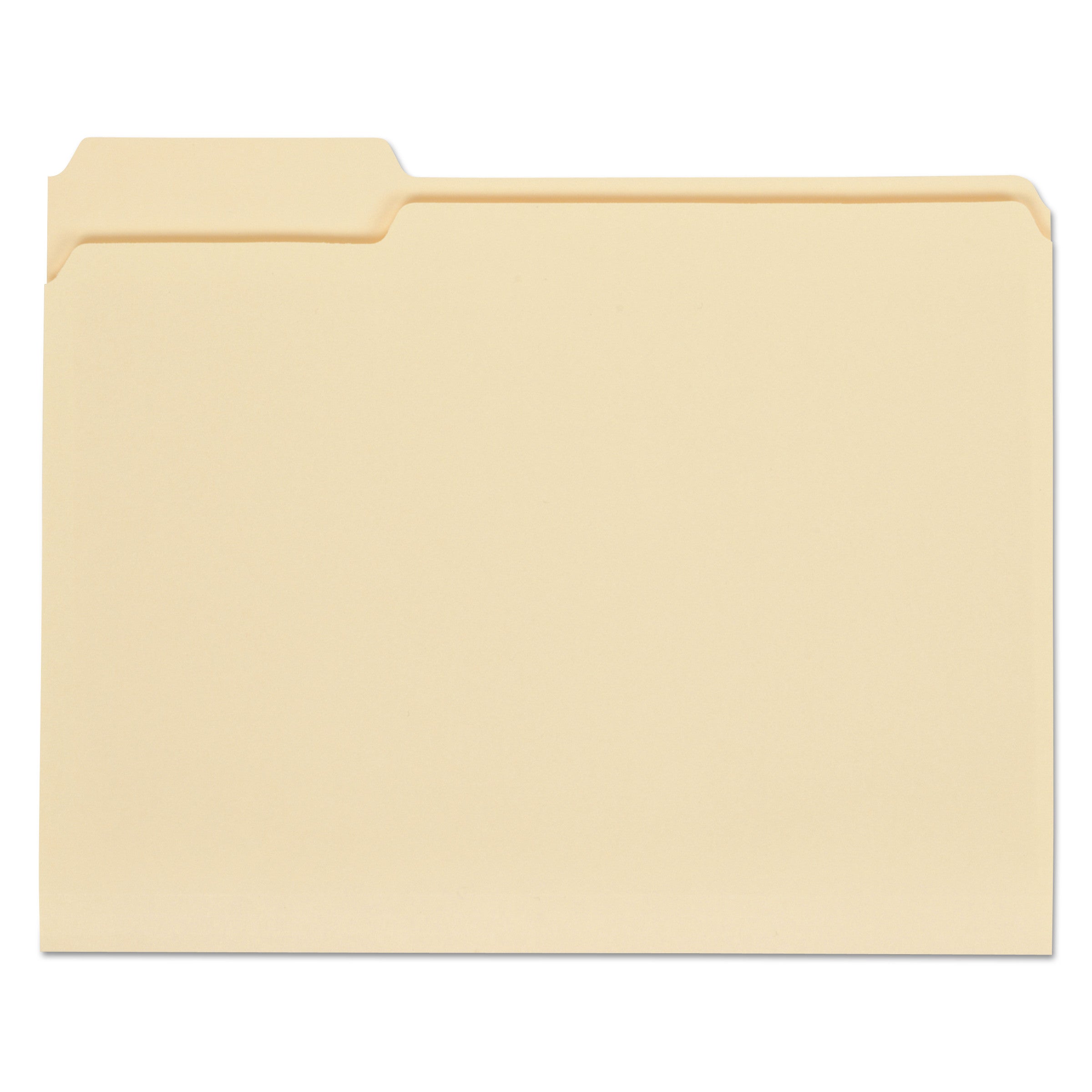 Top Tab File Folders, 1/3-Cut Tabs: Assorted, Letter Size, 0.75" Expansion, Manila, 100/Box -
