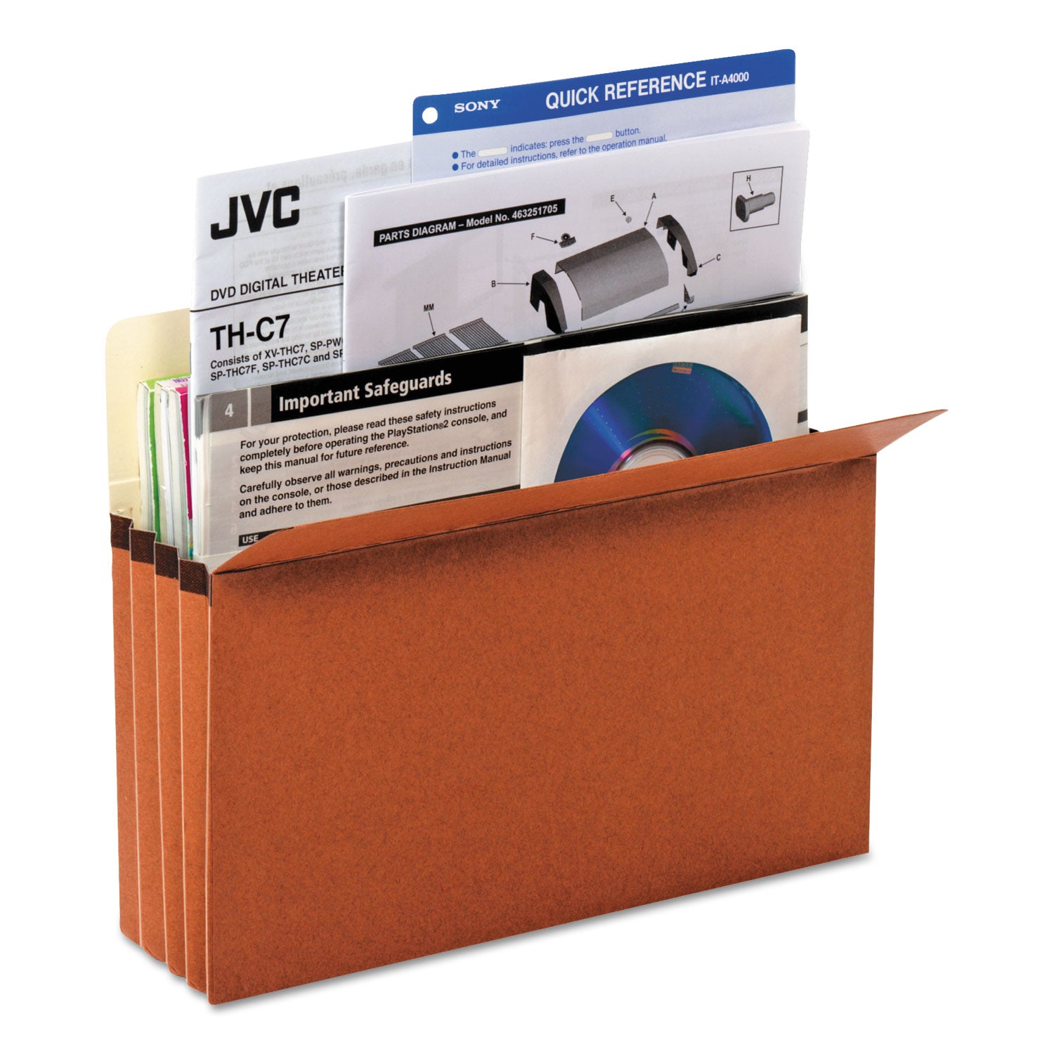 Redrope Expanding File Pockets, 3.5" Expansion, Letter Size, Redrope, 25/Box -