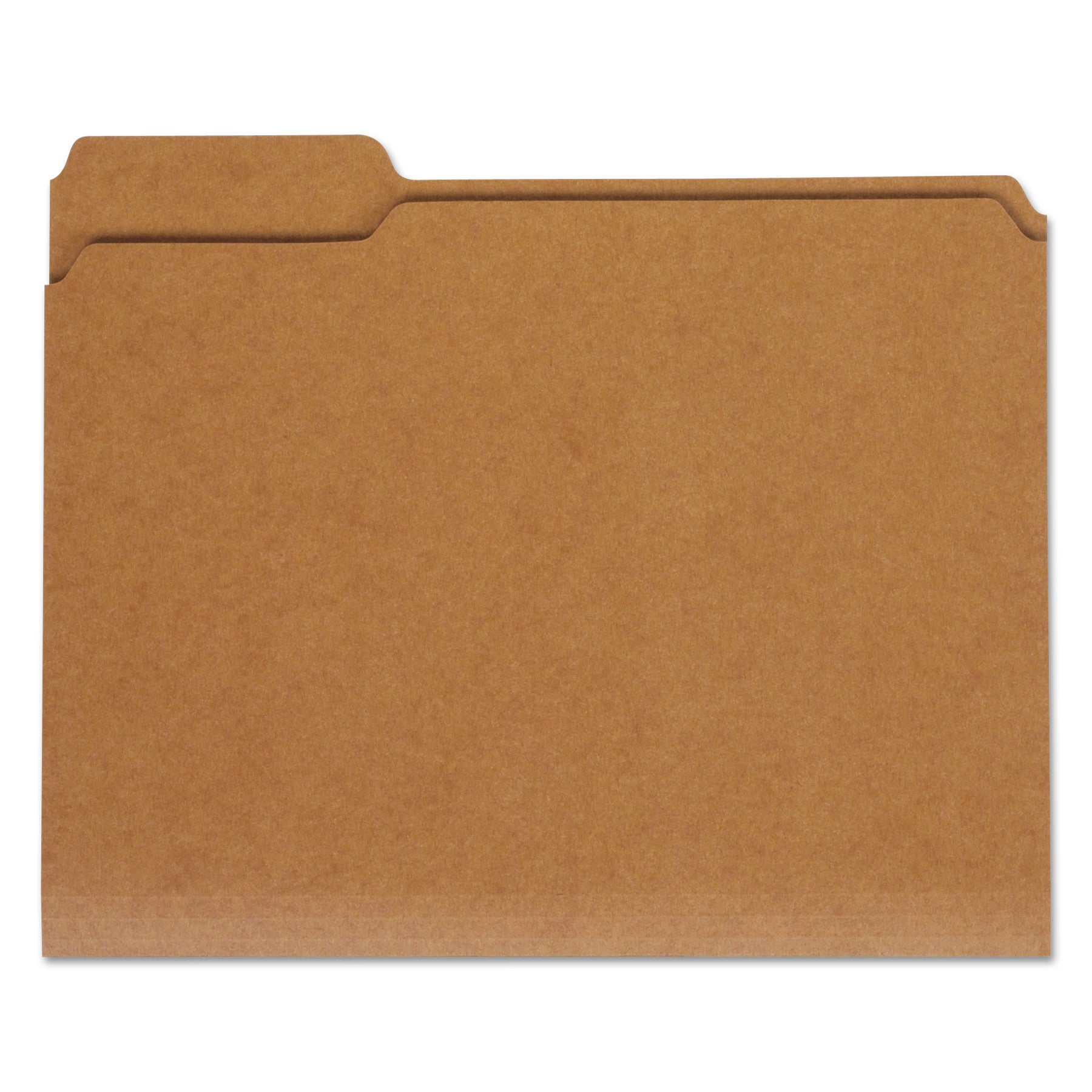 Reinforced Kraft Top Tab File Folders, 1/3-Cut Tabs: Assorted, Letter Size, 0.75" Expansion, Brown, 100/Box -