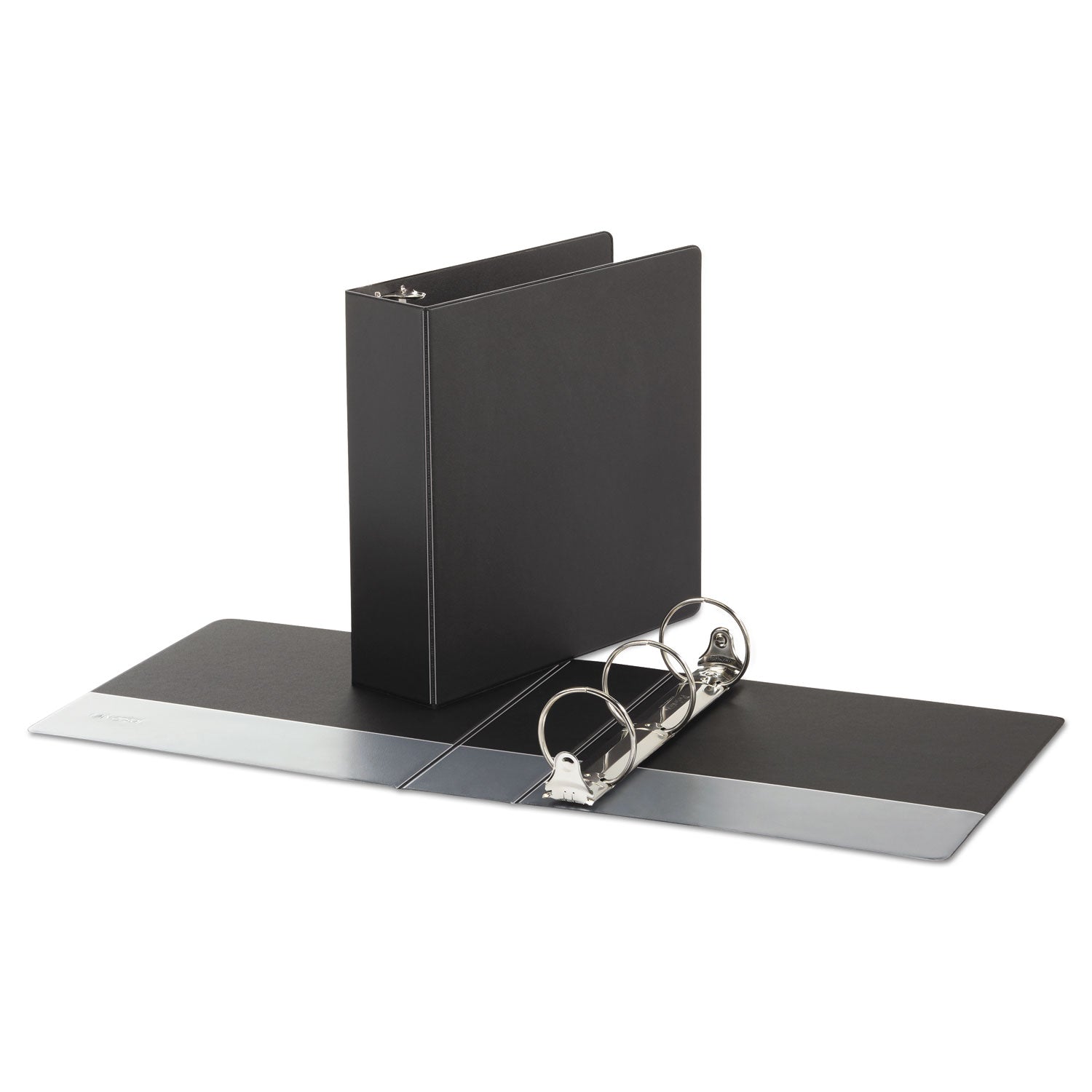 Economy Non-View Round Ring Binder, 3 Rings, 3" Capacity, 11 x 8.5, Black -