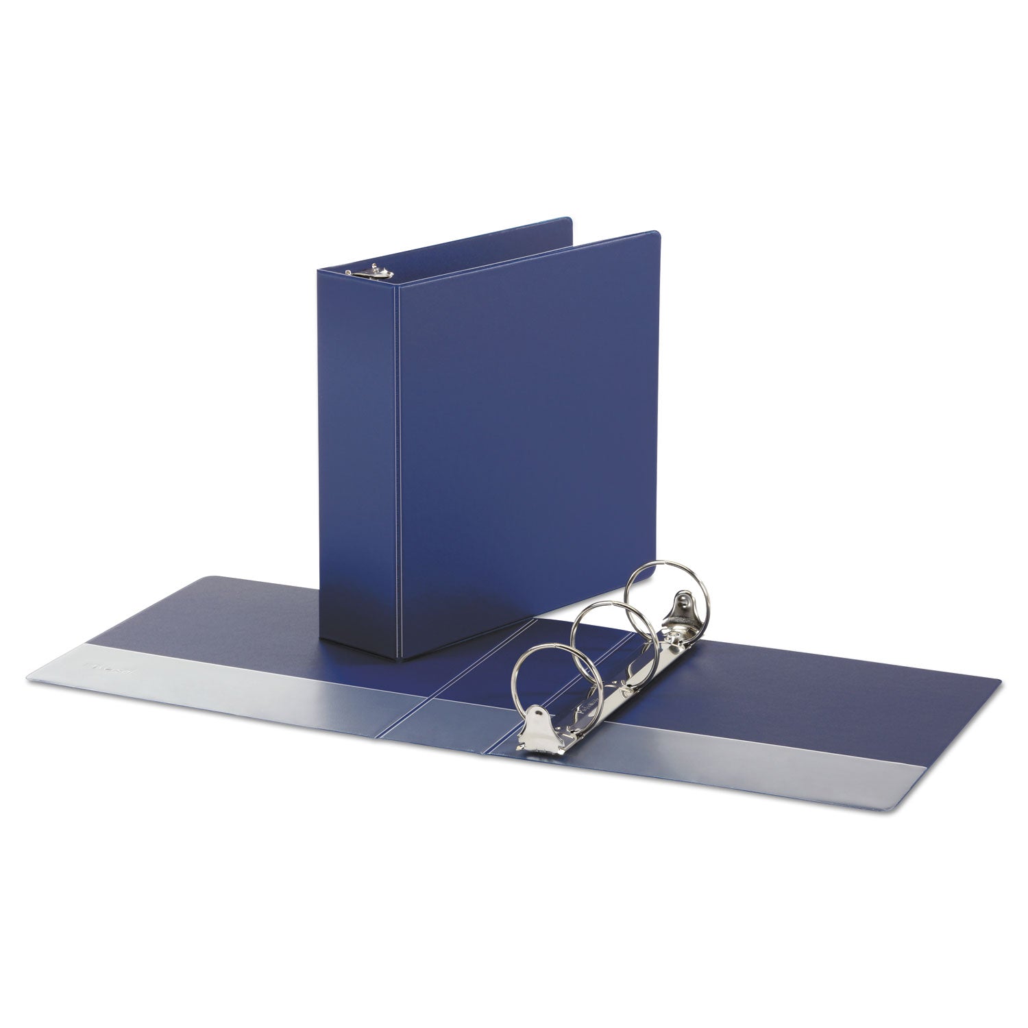 Economy Non-View Round Ring Binder, 3 Rings, 3" Capacity, 11 x 8.5, Royal Blue -