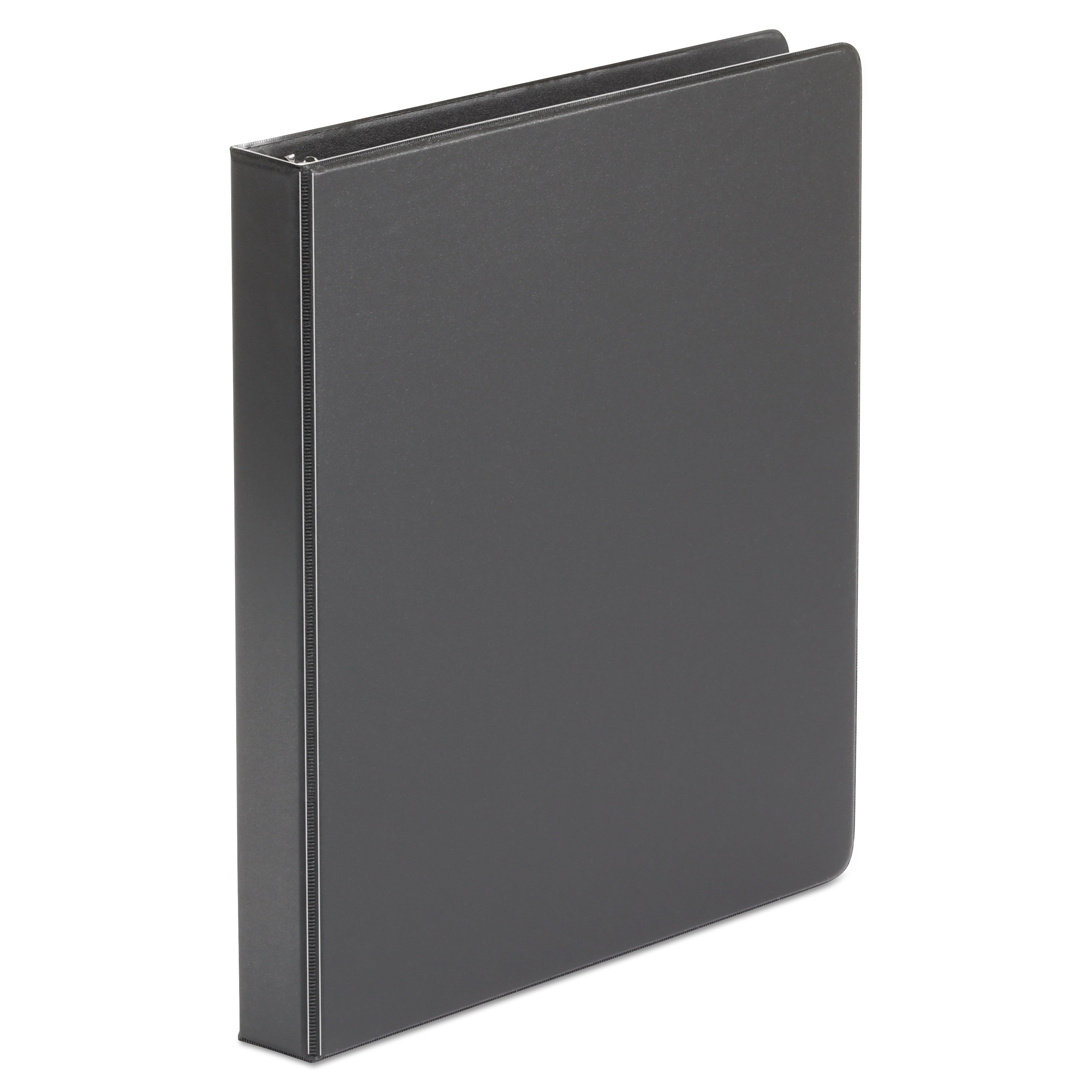 Economy Non-View Round Ring Binder, 3 Rings, 1" Capacity, 11 x 8.5, Black -