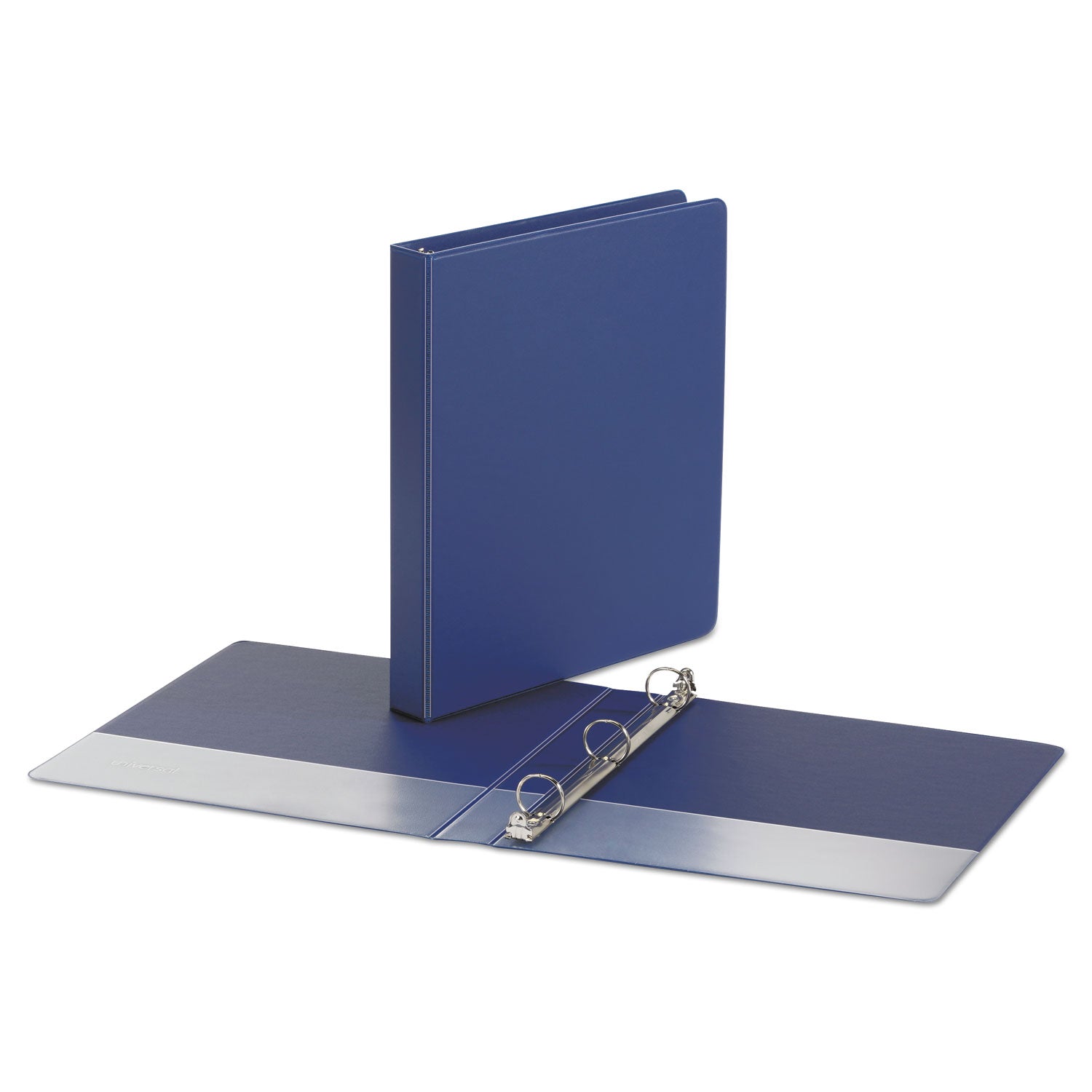 Economy Non-View Round Ring Binder, 3 Rings, 1" Capacity, 11 x 8.5, Royal Blue -