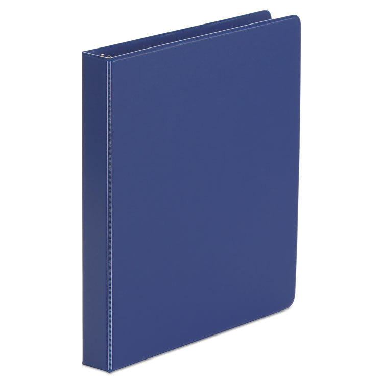 Economy Non-View Round Ring Binder, 3 Rings, 1" Capacity, 11 x 8.5, Royal Blue -