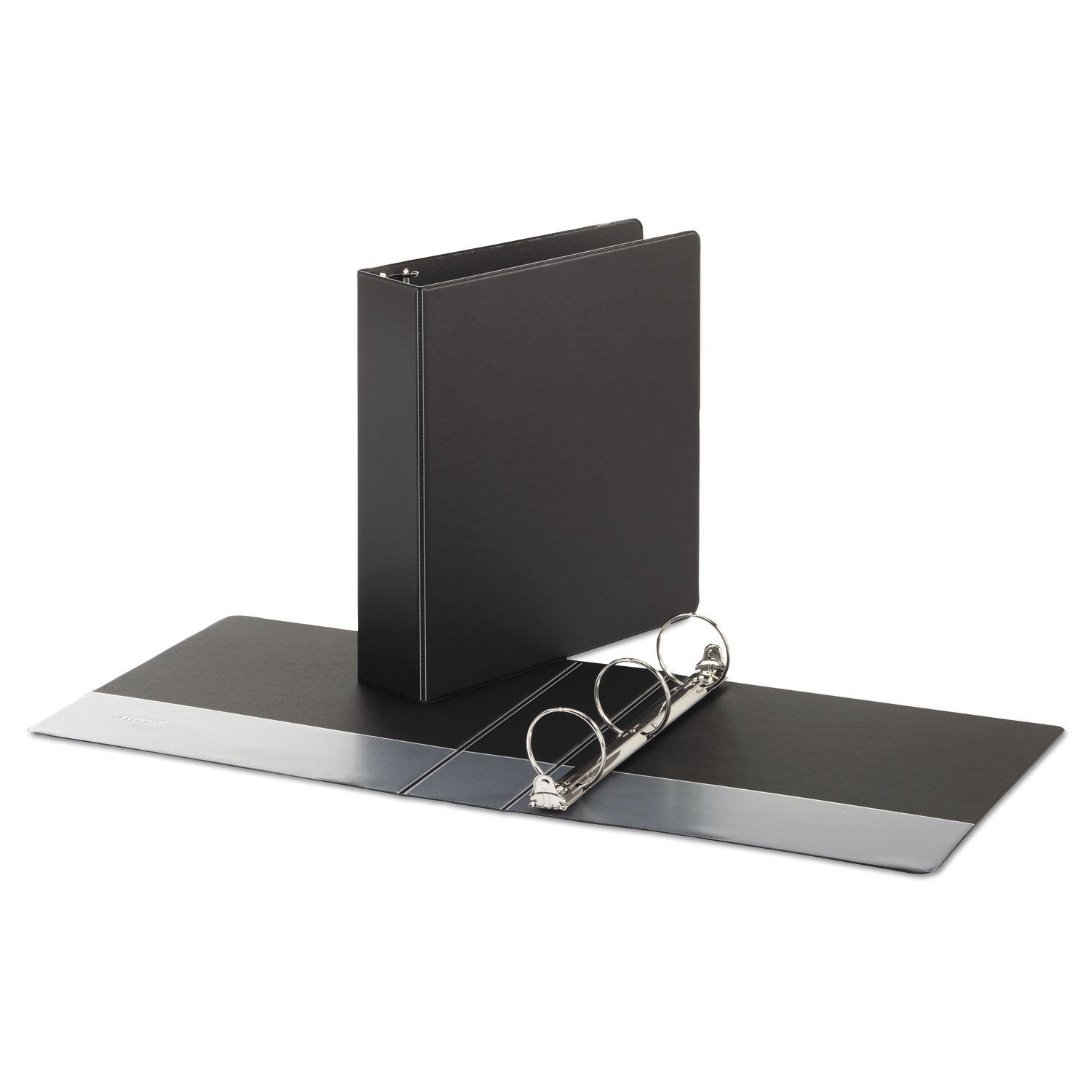 Economy Non-View Round Ring Binder, 3 Rings, 2" Capacity, 11 x 8.5, Black, 4/Pack -