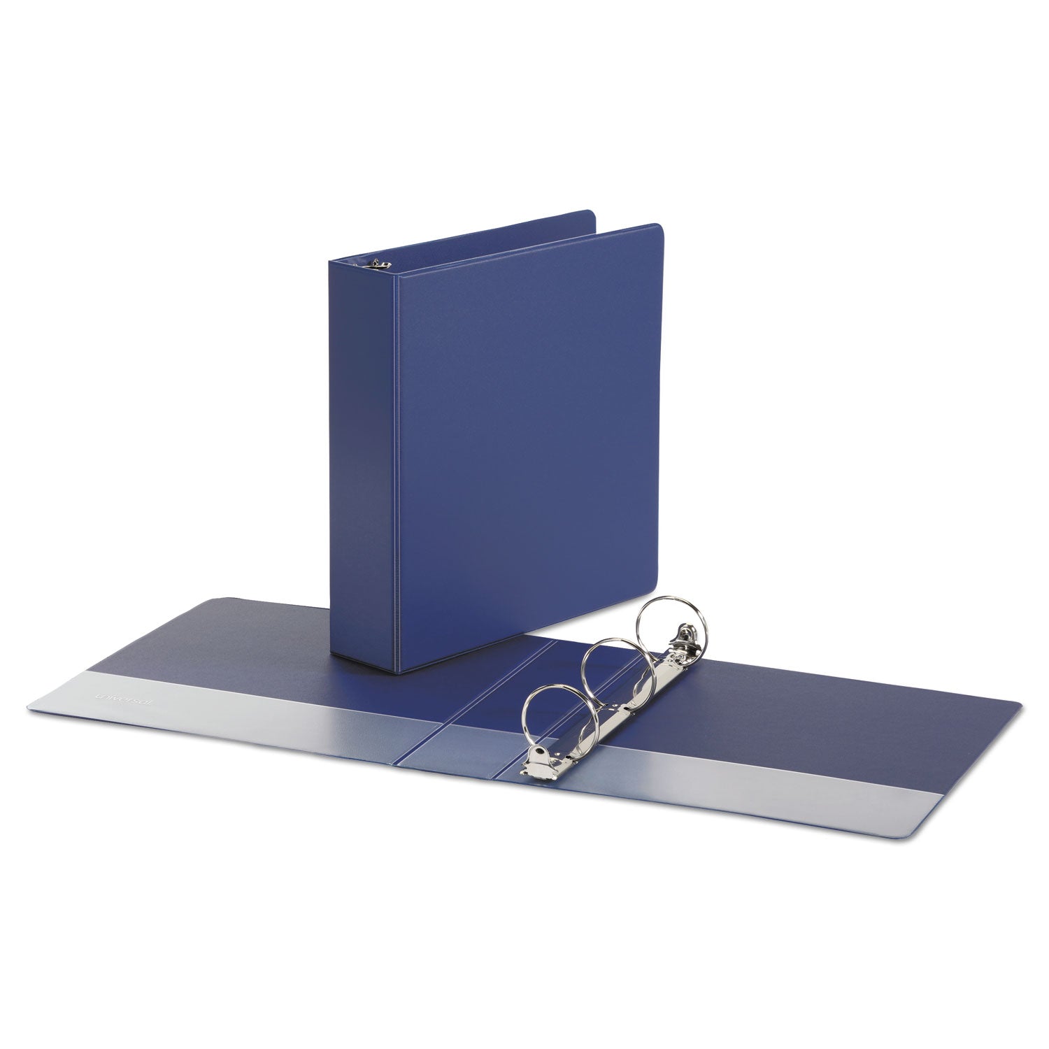 Economy Non-View Round Ring Binder, 3 Rings, 2" Capacity, 11 x 8.5, Royal Blue -