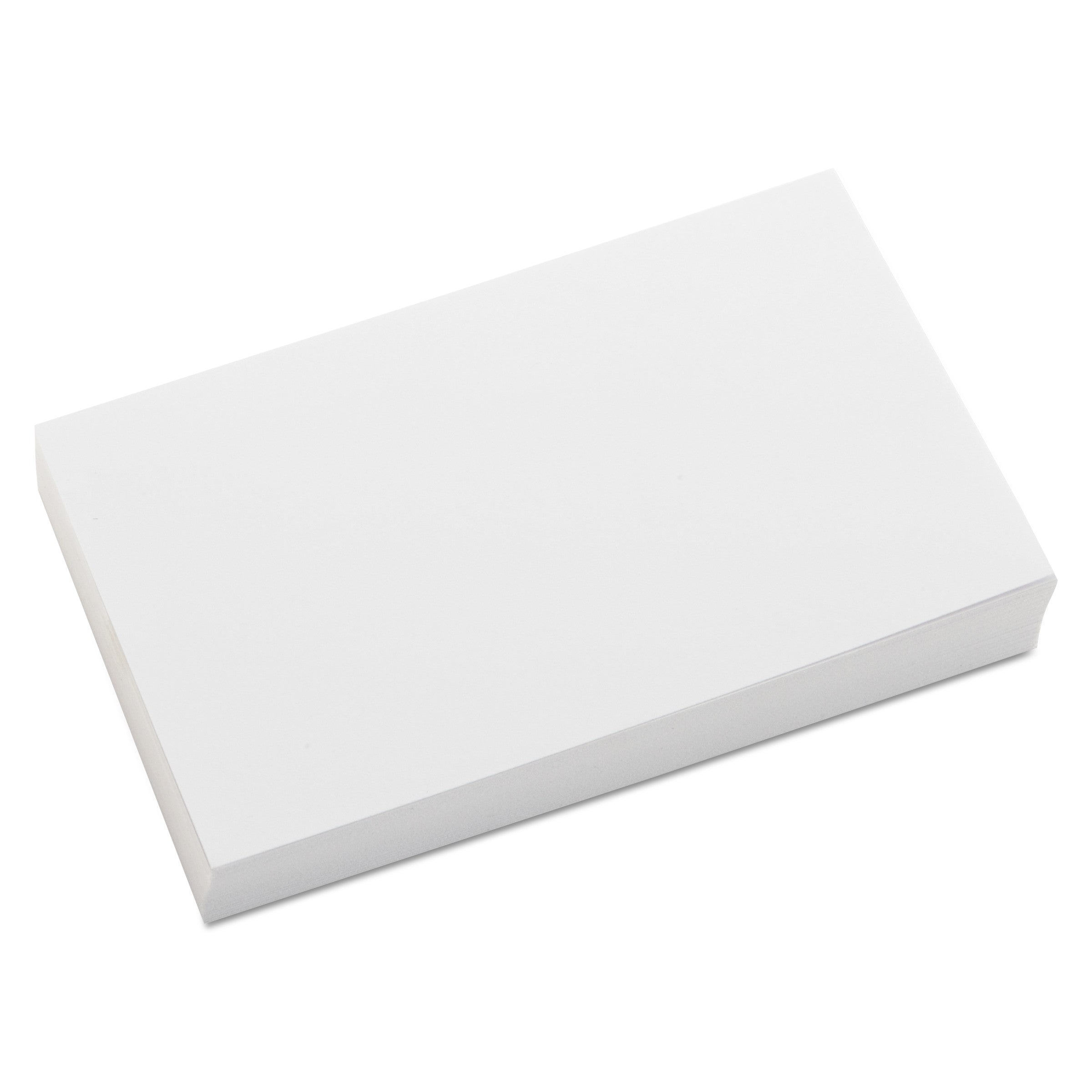 Unruled Index Cards, 3 x 5, White, 100/Pack -