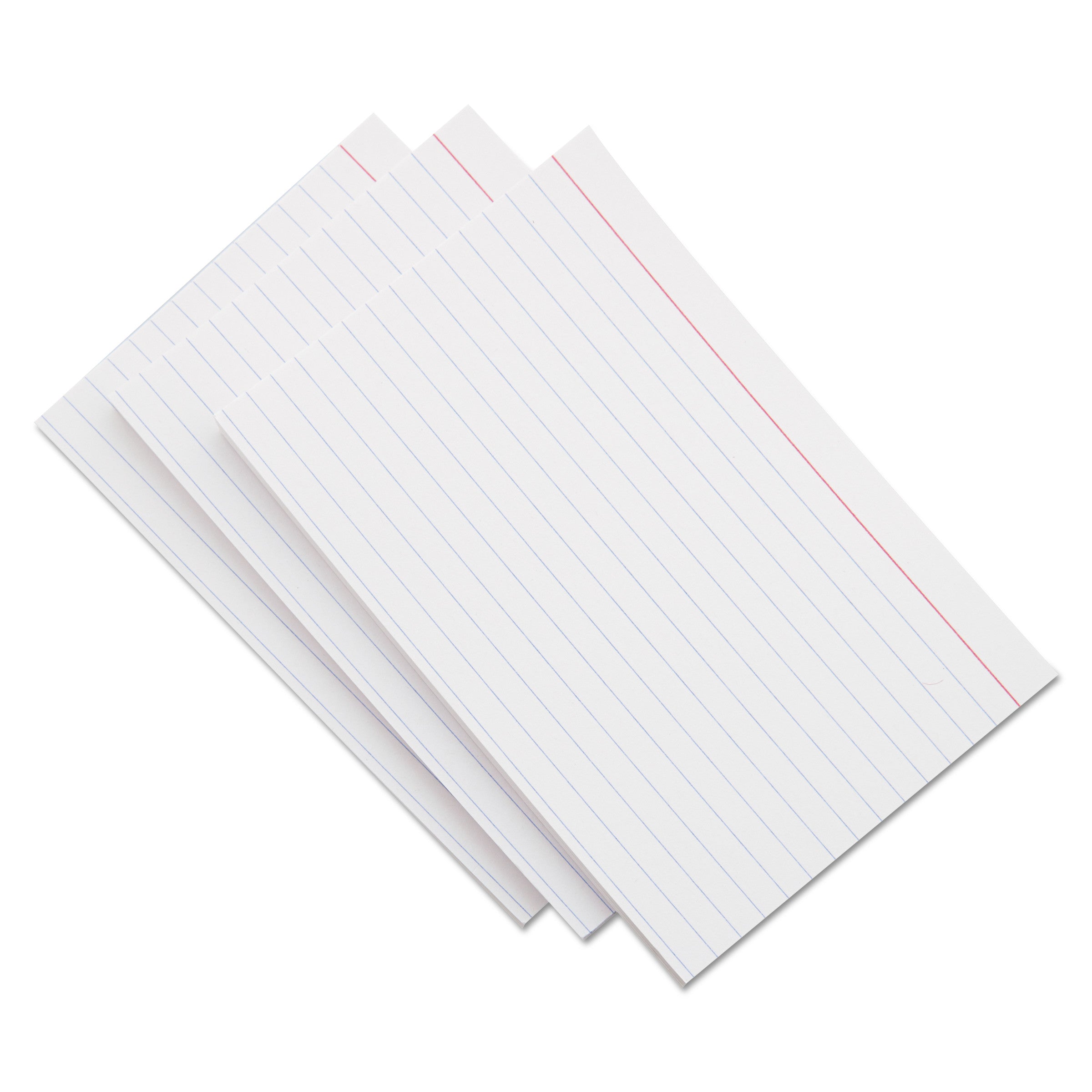 Ruled Index Cards, 5 x 8, White, 100/Pack -