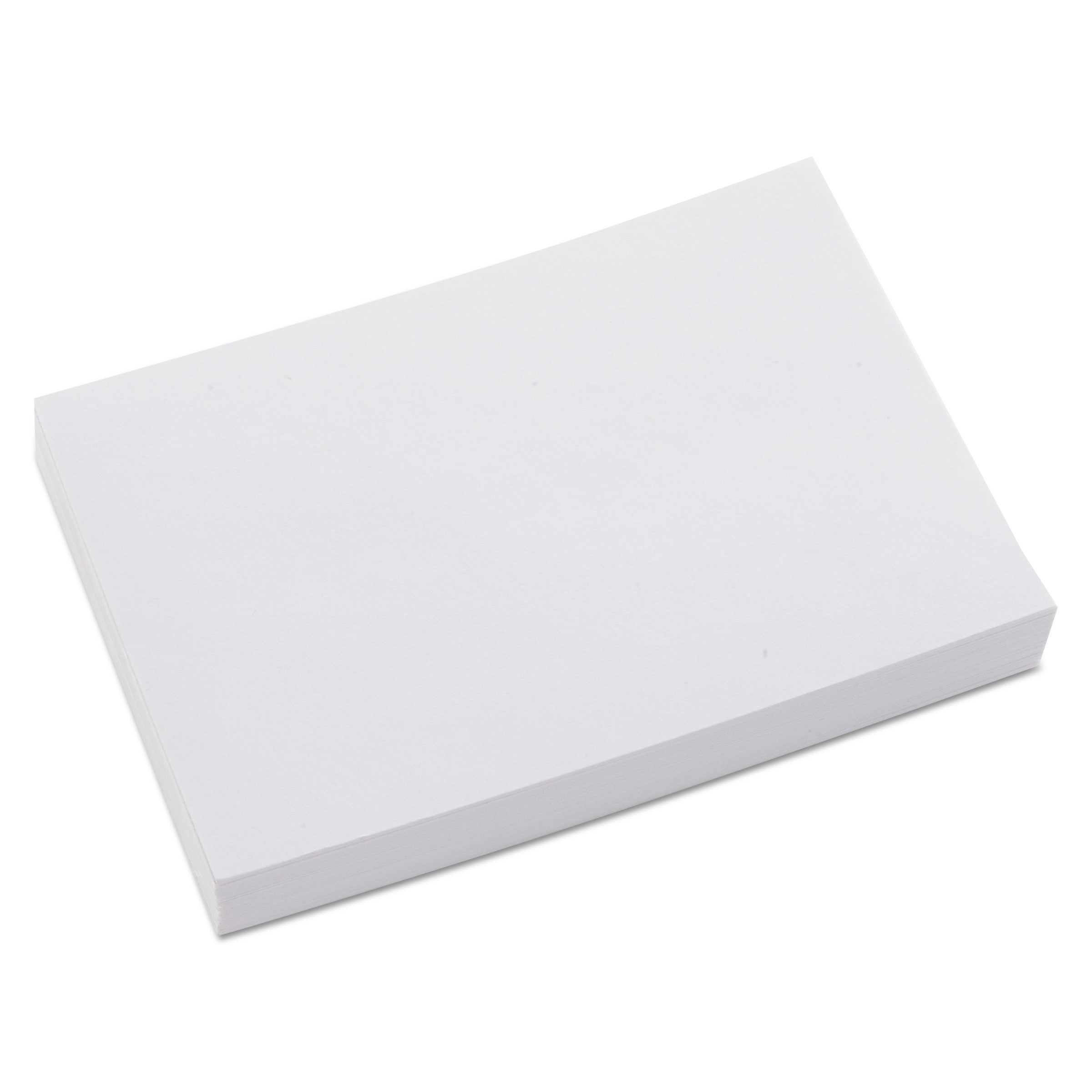Unruled Index Cards, 4 x 6, White, 100/Pack -
