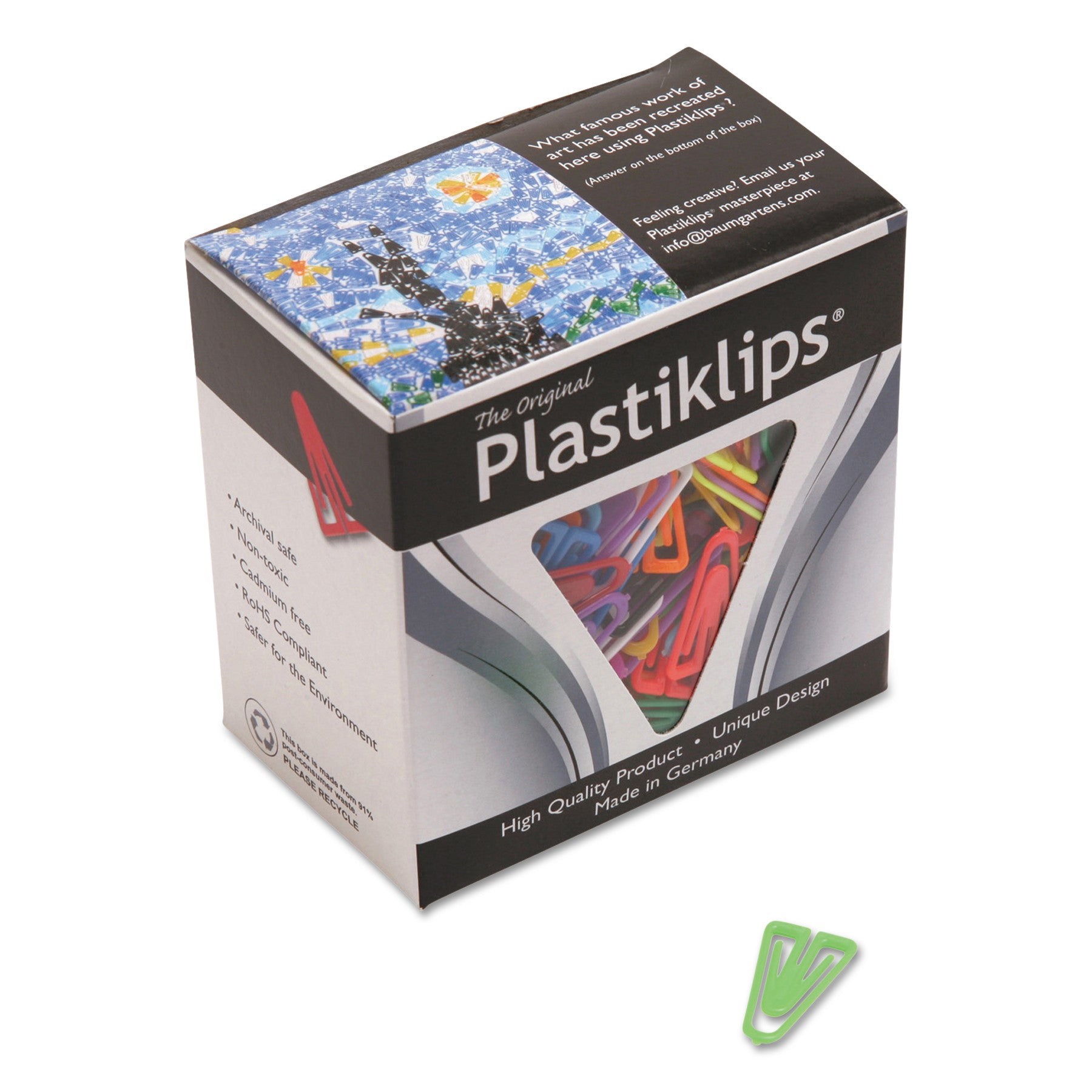 plastiklips-paper-clips-small-smooth-assorted-colors-1000-box_baulp0200 - 1