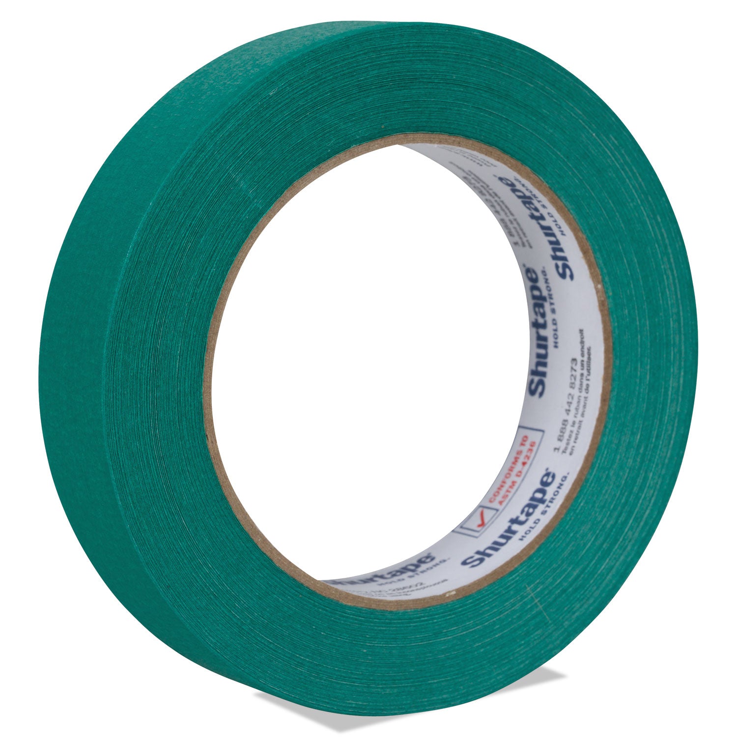 Color Masking Tape, 3" Core, 0.94" x 60 yds, Green -