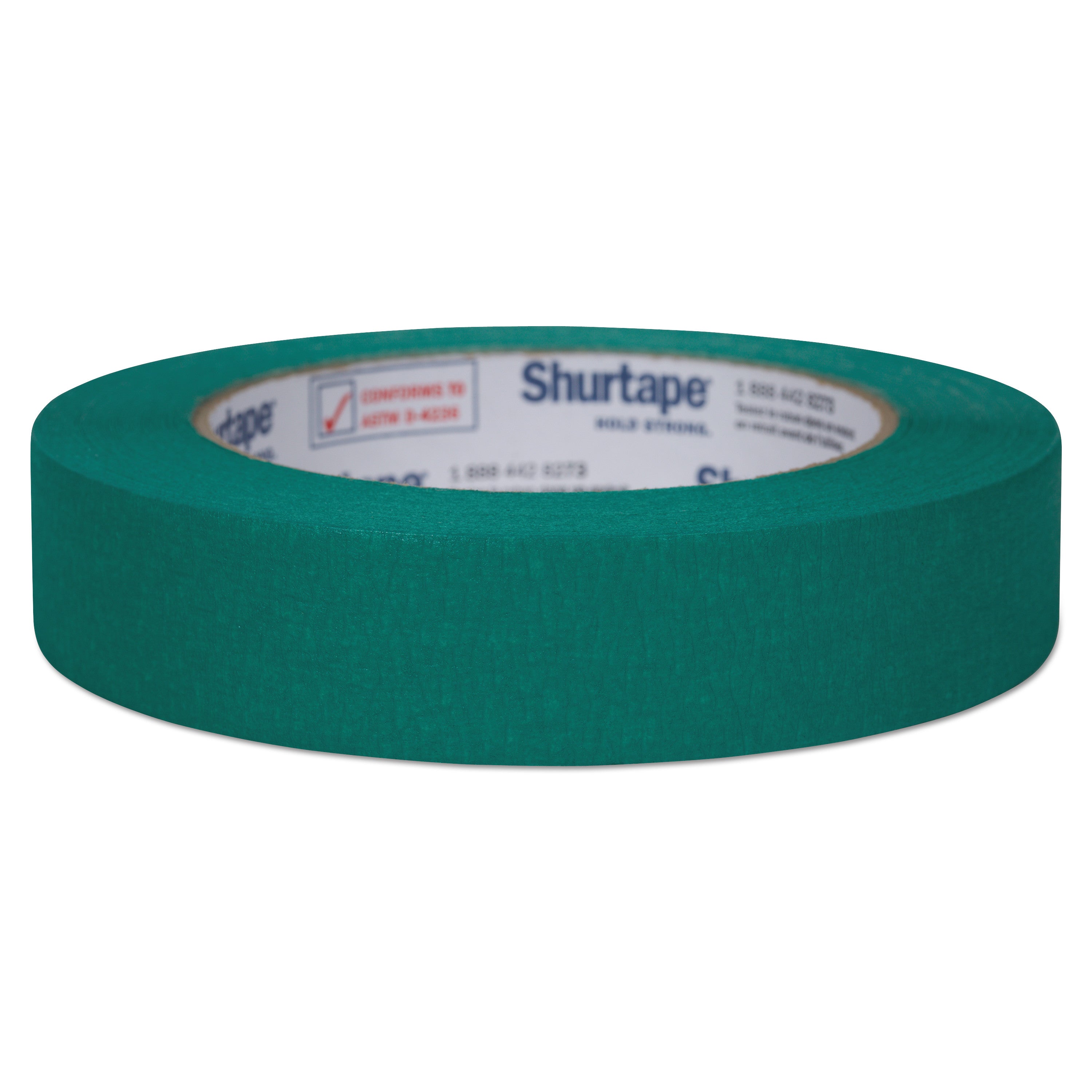 Color Masking Tape, 3" Core, 0.94" x 60 yds, Green -