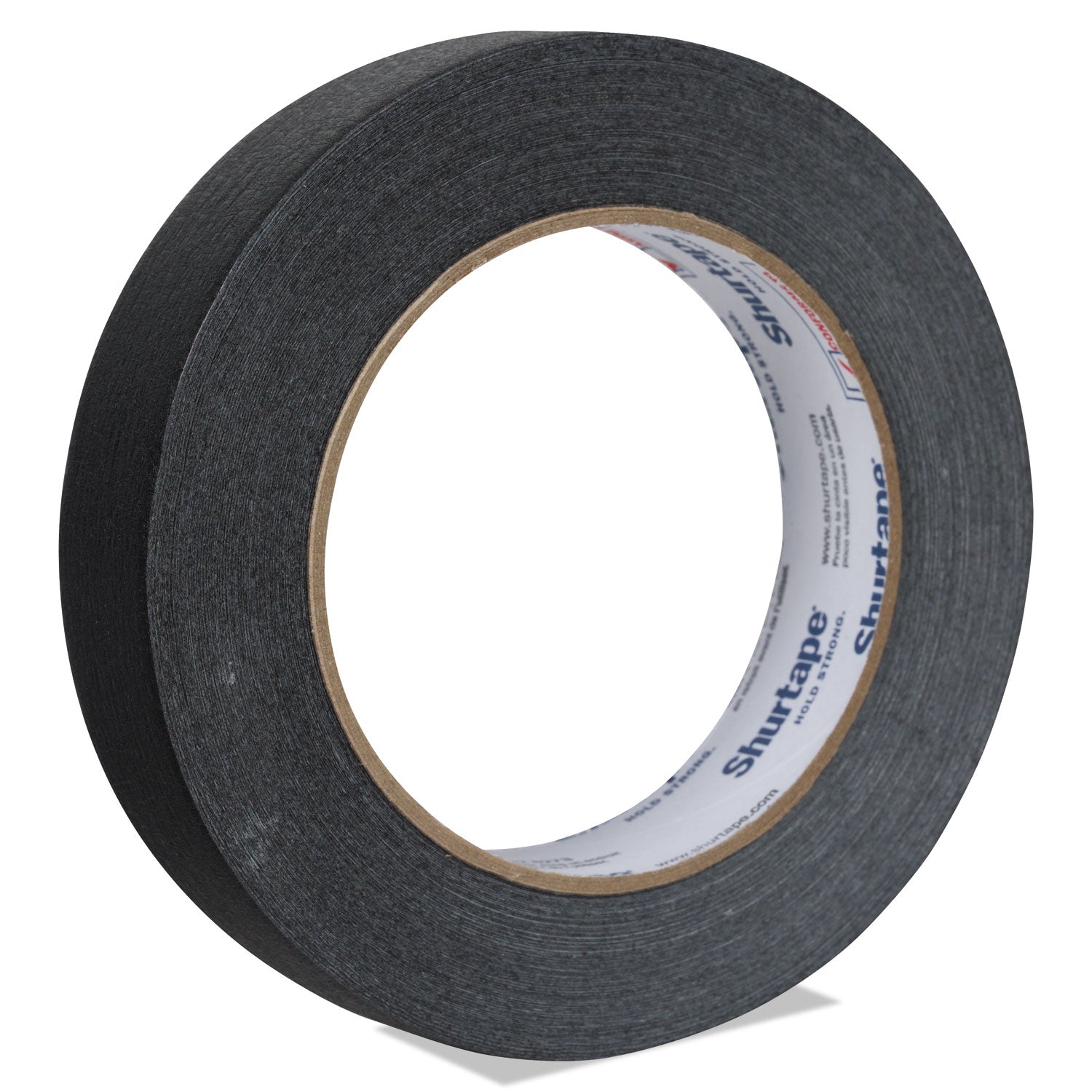 Color Masking Tape, 3" Core, 0.94" x 60 yds, Black -