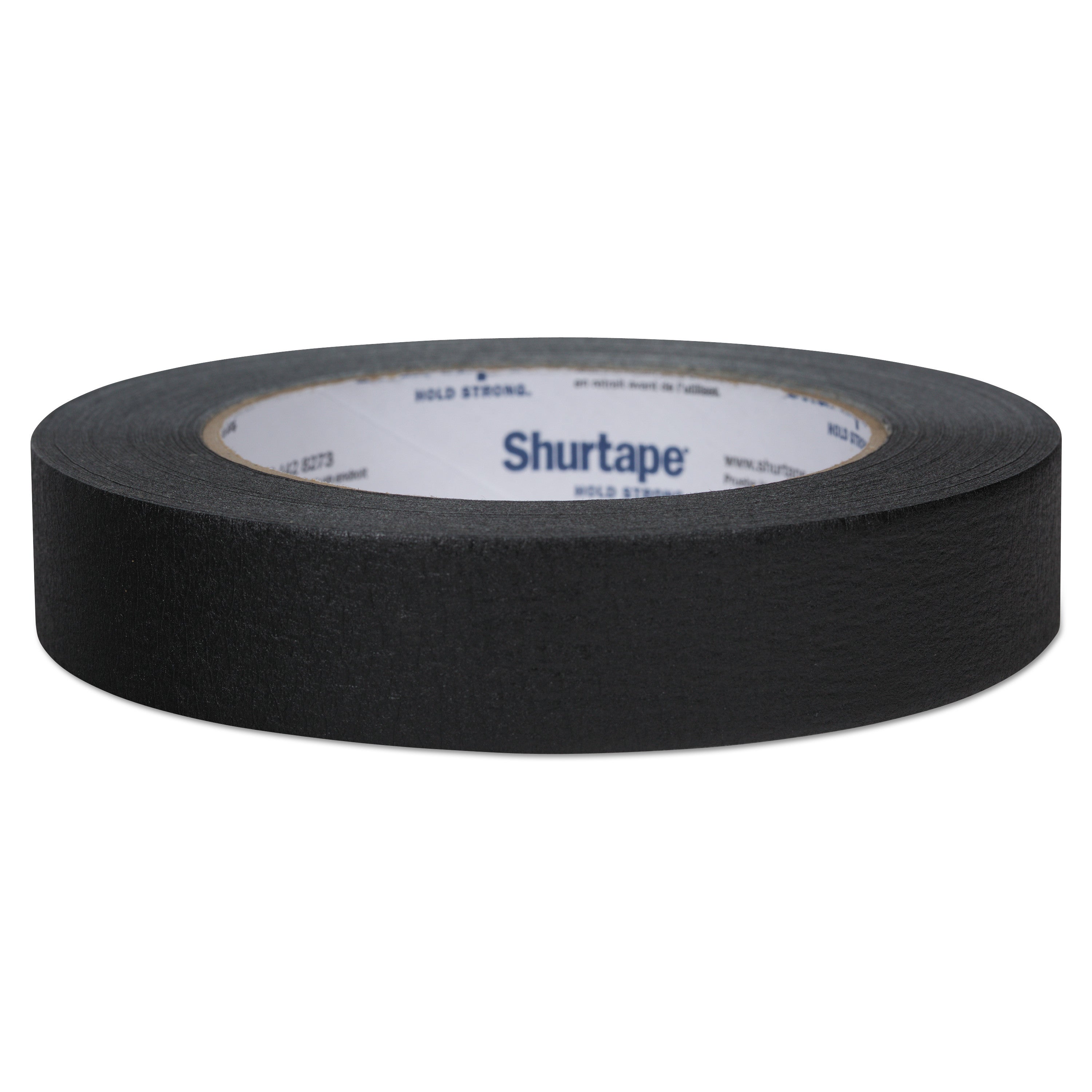 Color Masking Tape, 3" Core, 0.94" x 60 yds, Black -