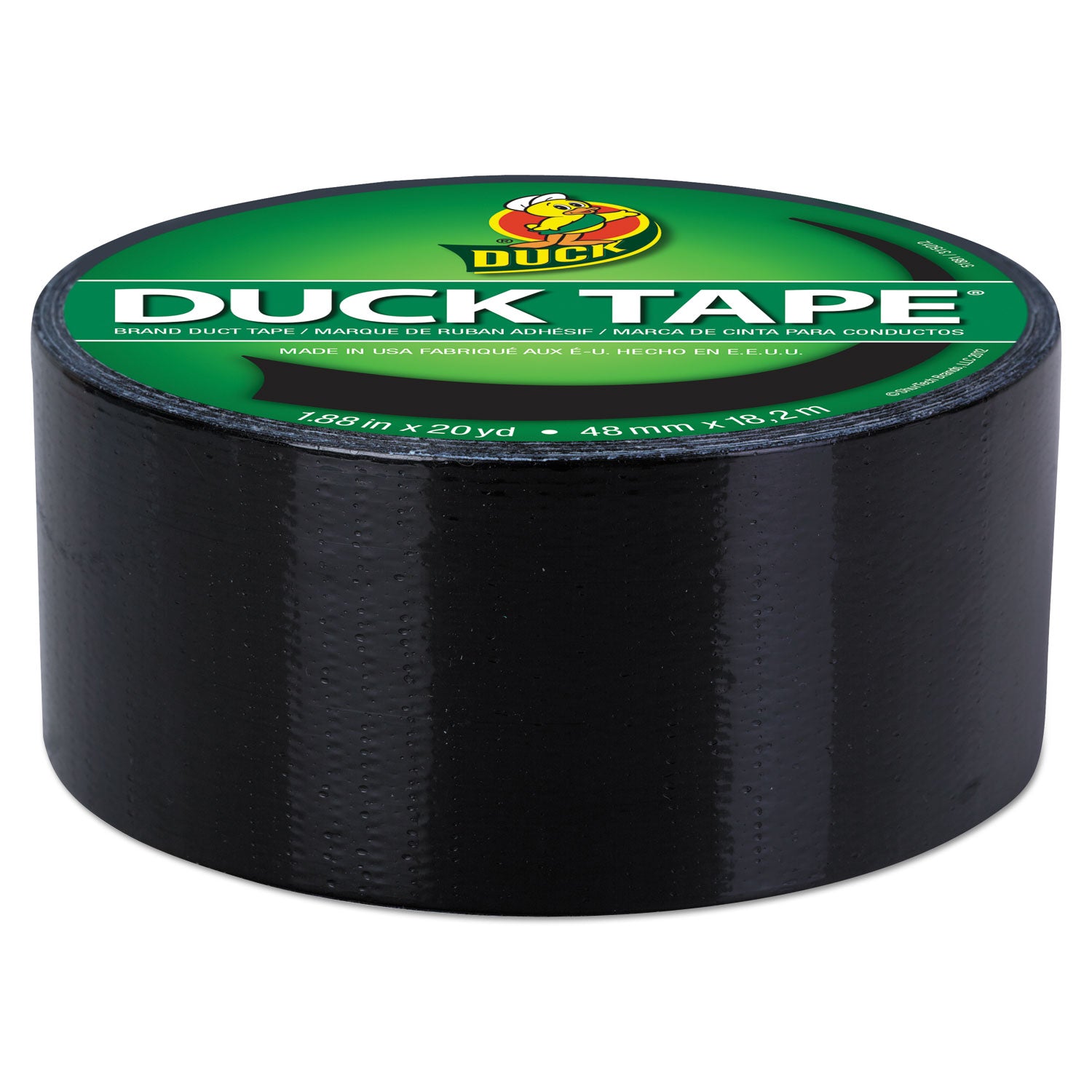 Colored Duct Tape, 3" Core, 1.88" x 20 yds, Black -