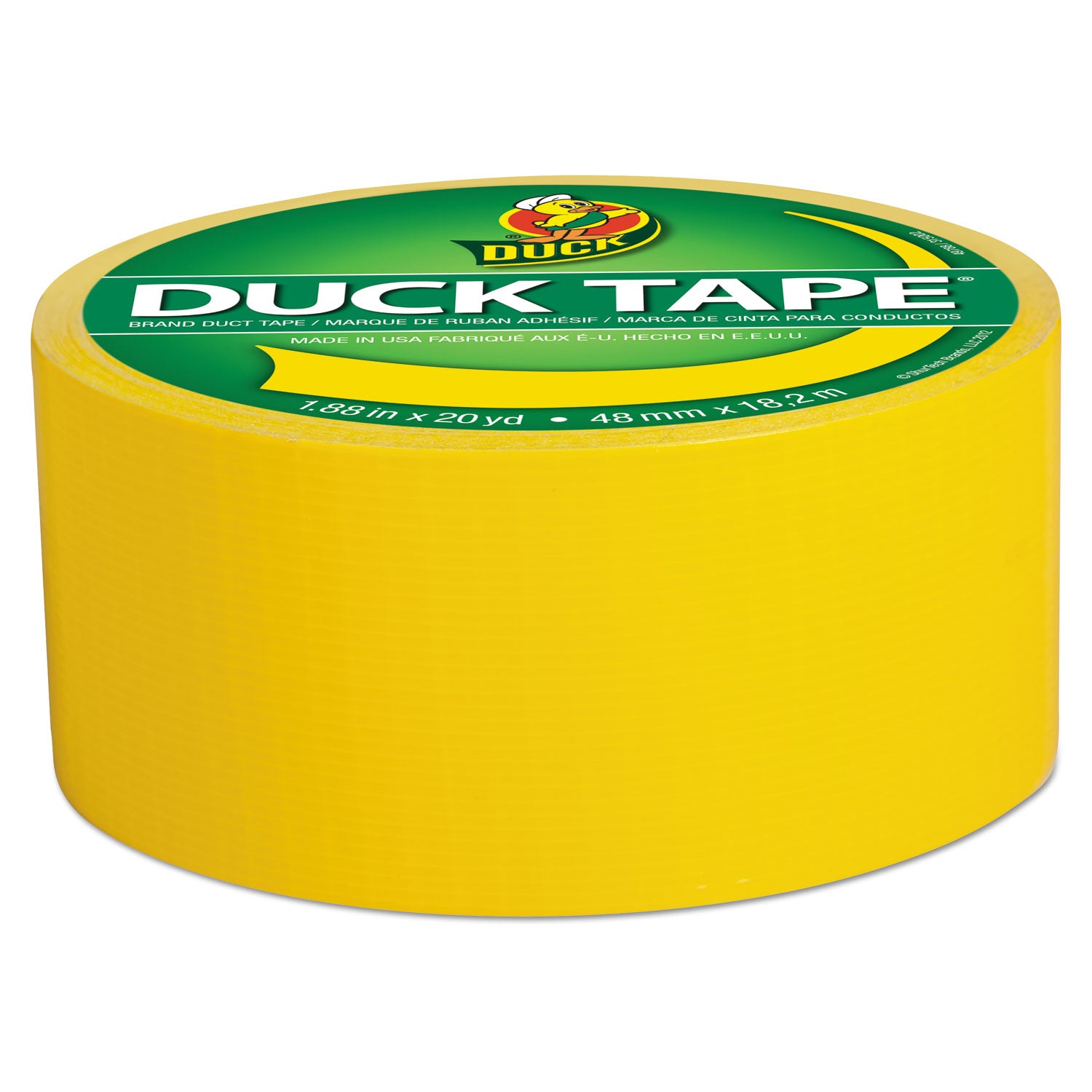 Colored Duct Tape, 3" Core, 1.88" x 20 yds, Yellow -