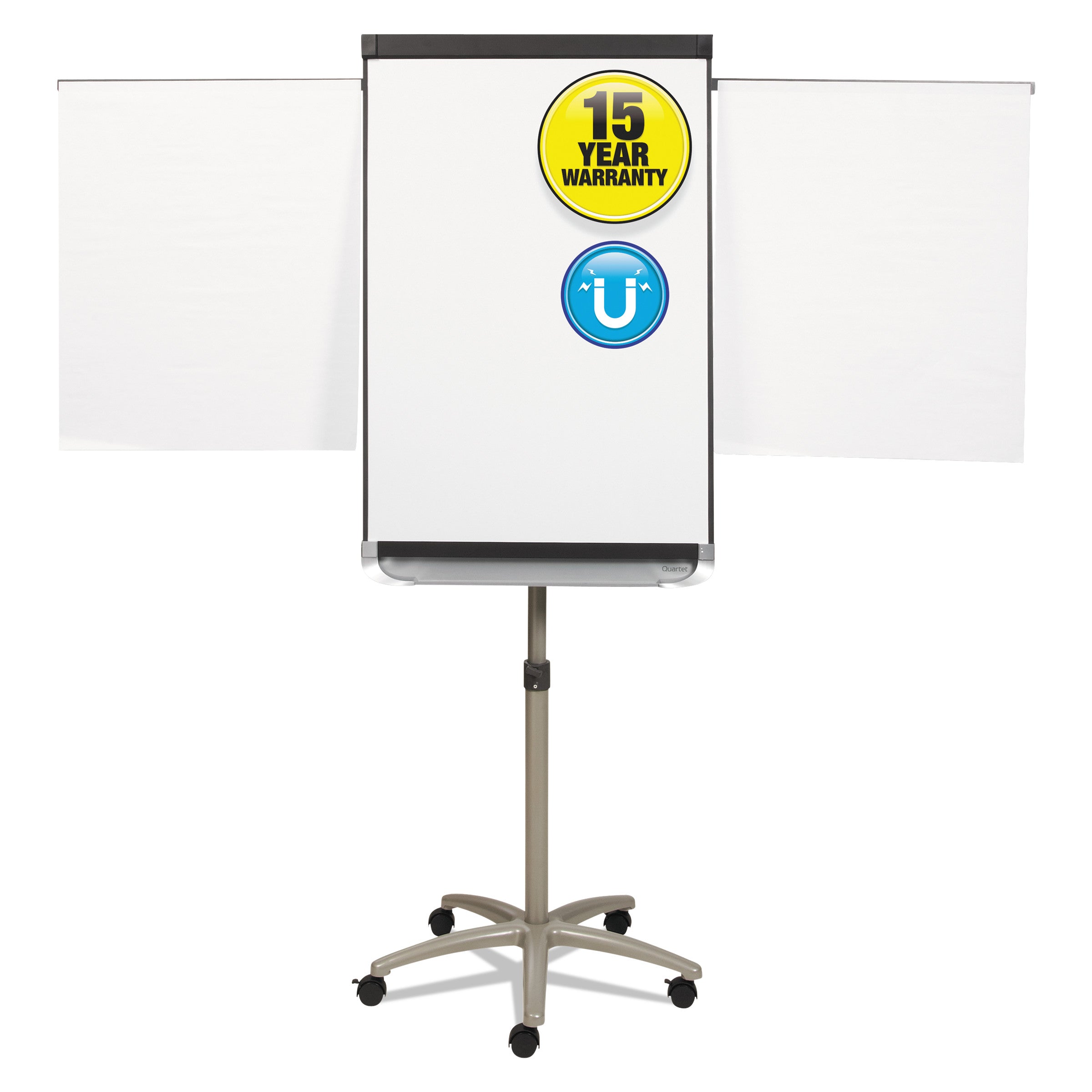 Prestige 2 Mobile Presentation Easel, 3 ft x 2 ft, Silver/White -