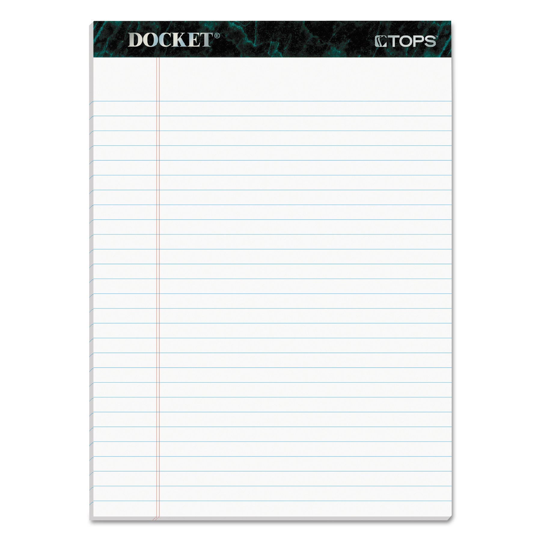 Docket Ruled Perforated Pads, Wide/Legal Rule, 50 White 8.5 x 11.75 Sheets, 12/Pack -