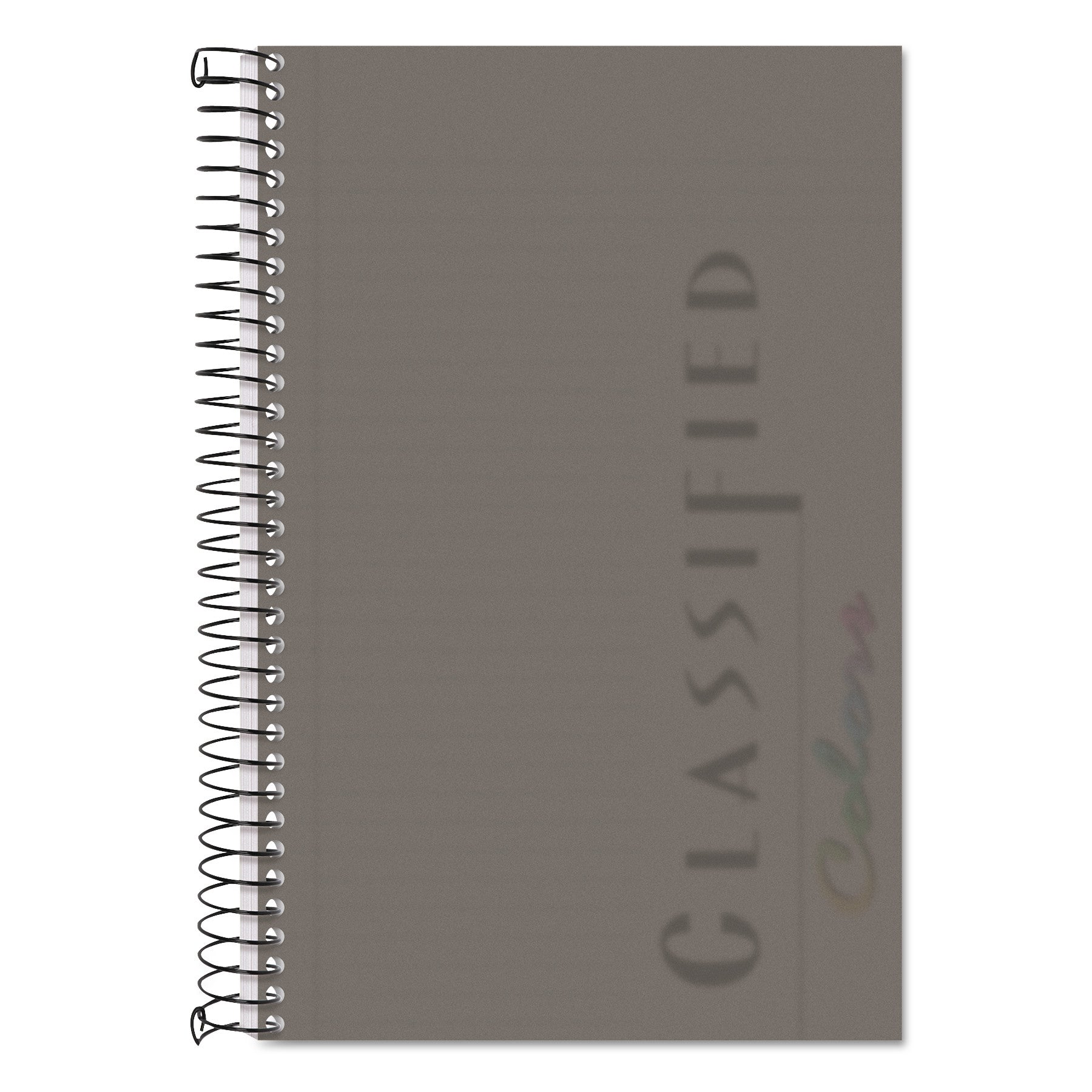 Color Notebooks, 1-Subject, Narrow Rule, Graphite Cover, (100) 8.5 x 5.5 White Sheets -