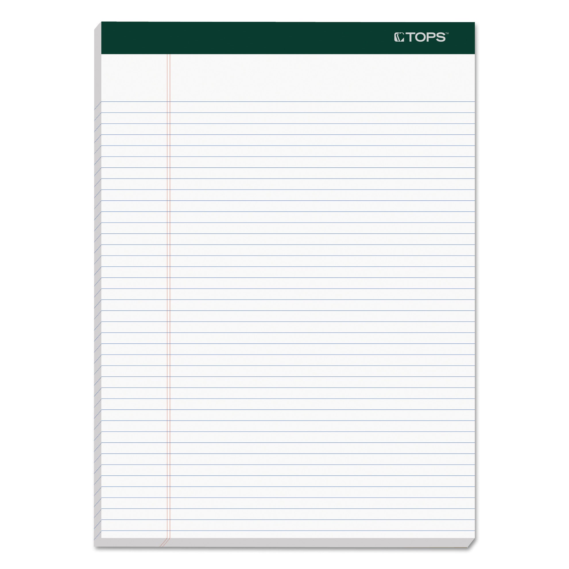 Double Docket Ruled Pads, Narrow Rule, 100 White 8.5 x 11.75 Sheets, 4/Pack -