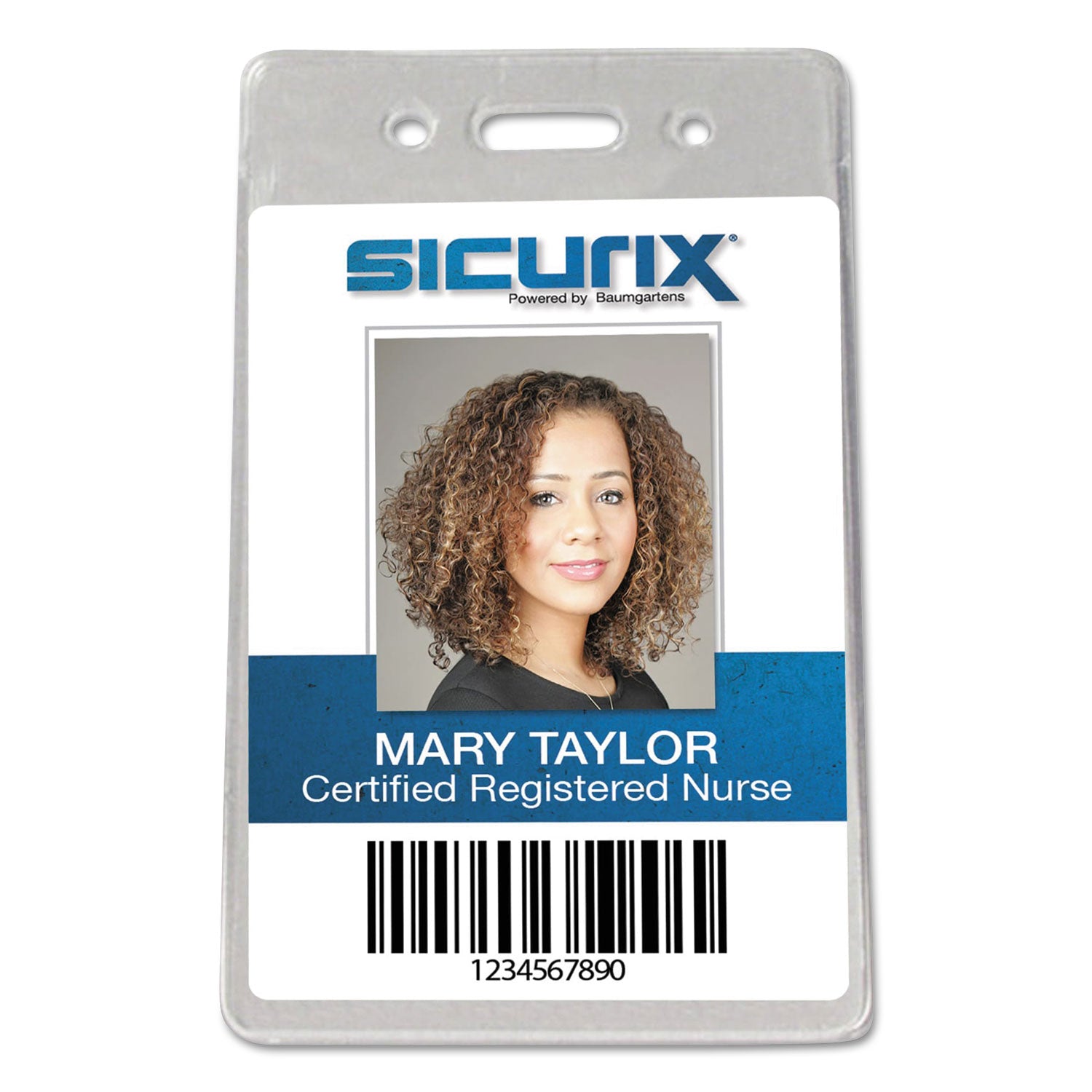 Sicurix Proximity Badge Holder, Vertical, 2 1/2w x 4 1/2h, Clear, 50/Pack -
