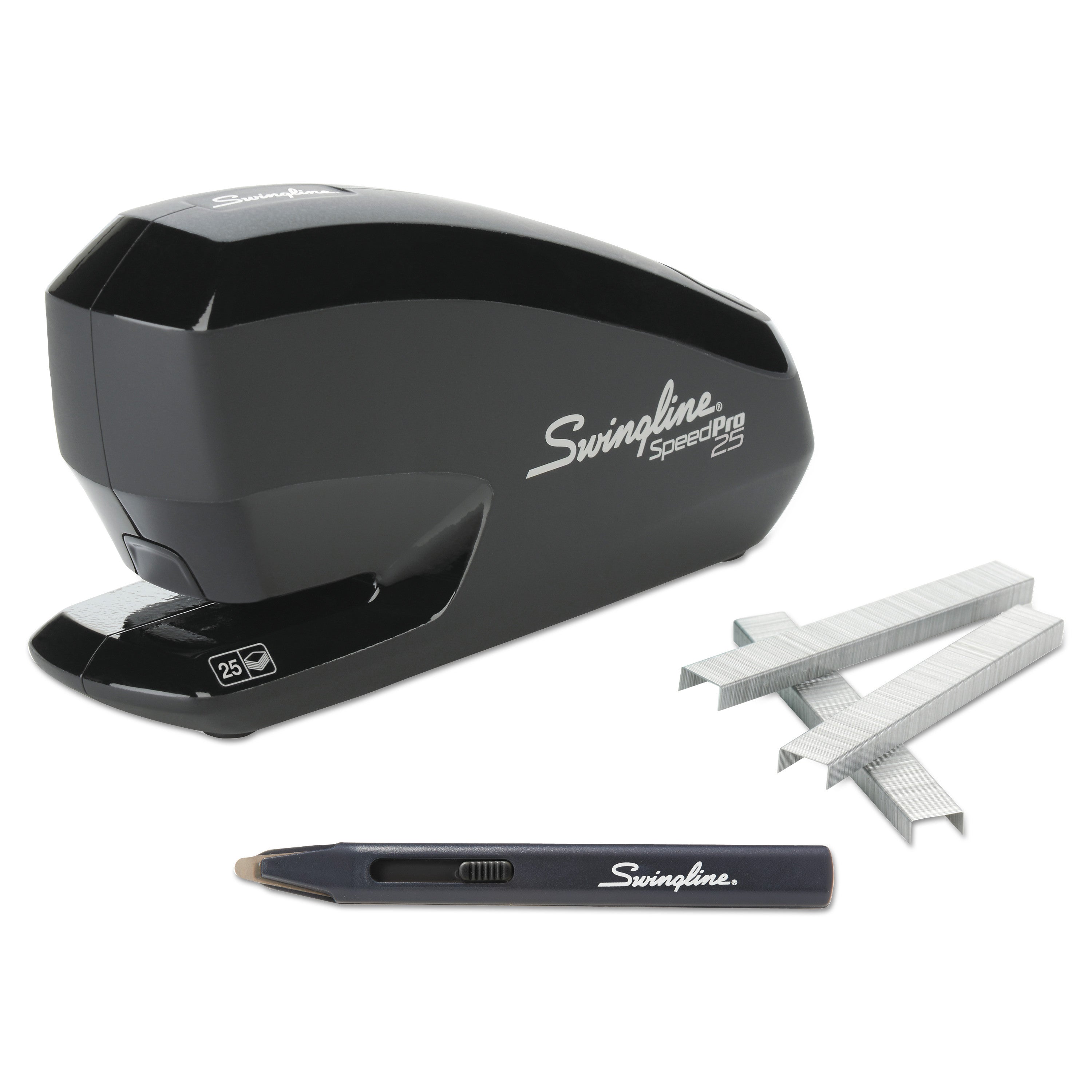 Speed Pro 25 Electric Staplers Value Pack , 25-Sheet Capacity, Black -
