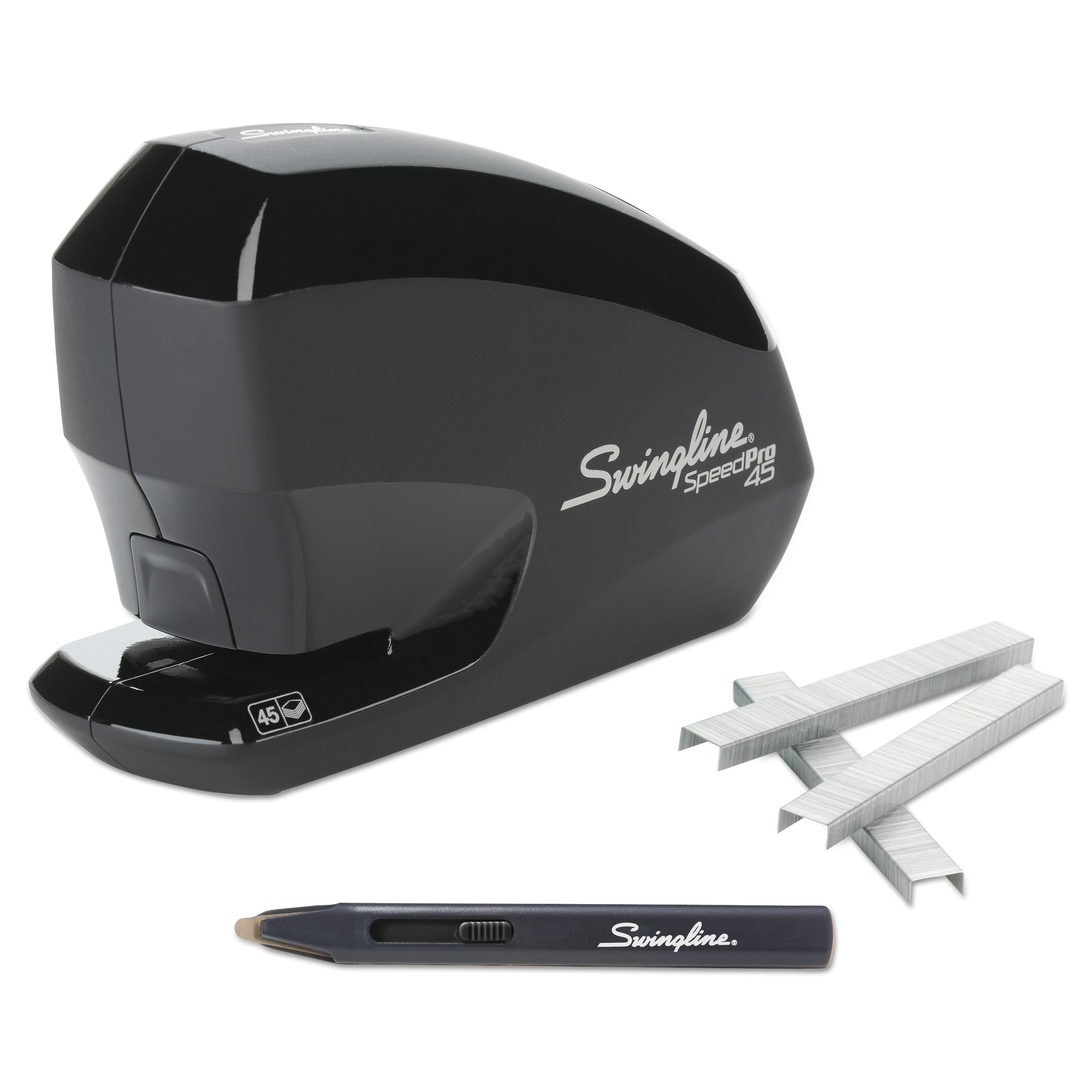 Speed Pro 45 Electric Staplers Value Pack , 45-Sheet Capacity, Black -