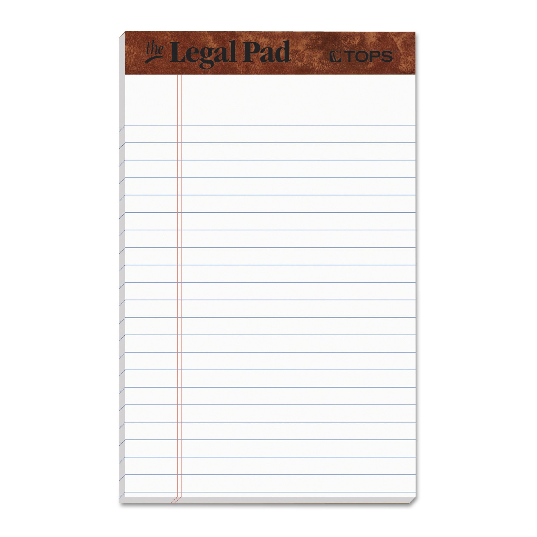 The Legal Pad" Ruled Perforated Pads, Narrow Rule, 50 White 5 x 8 Sheets, Dozen -