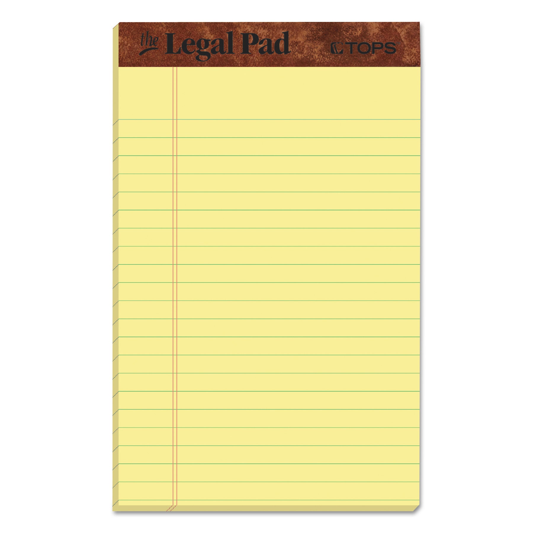 The Legal Pad" Ruled Perforated Pads, Narrow Rule, 50 Canary-Yellow 5 x 8 Sheets, Dozen -