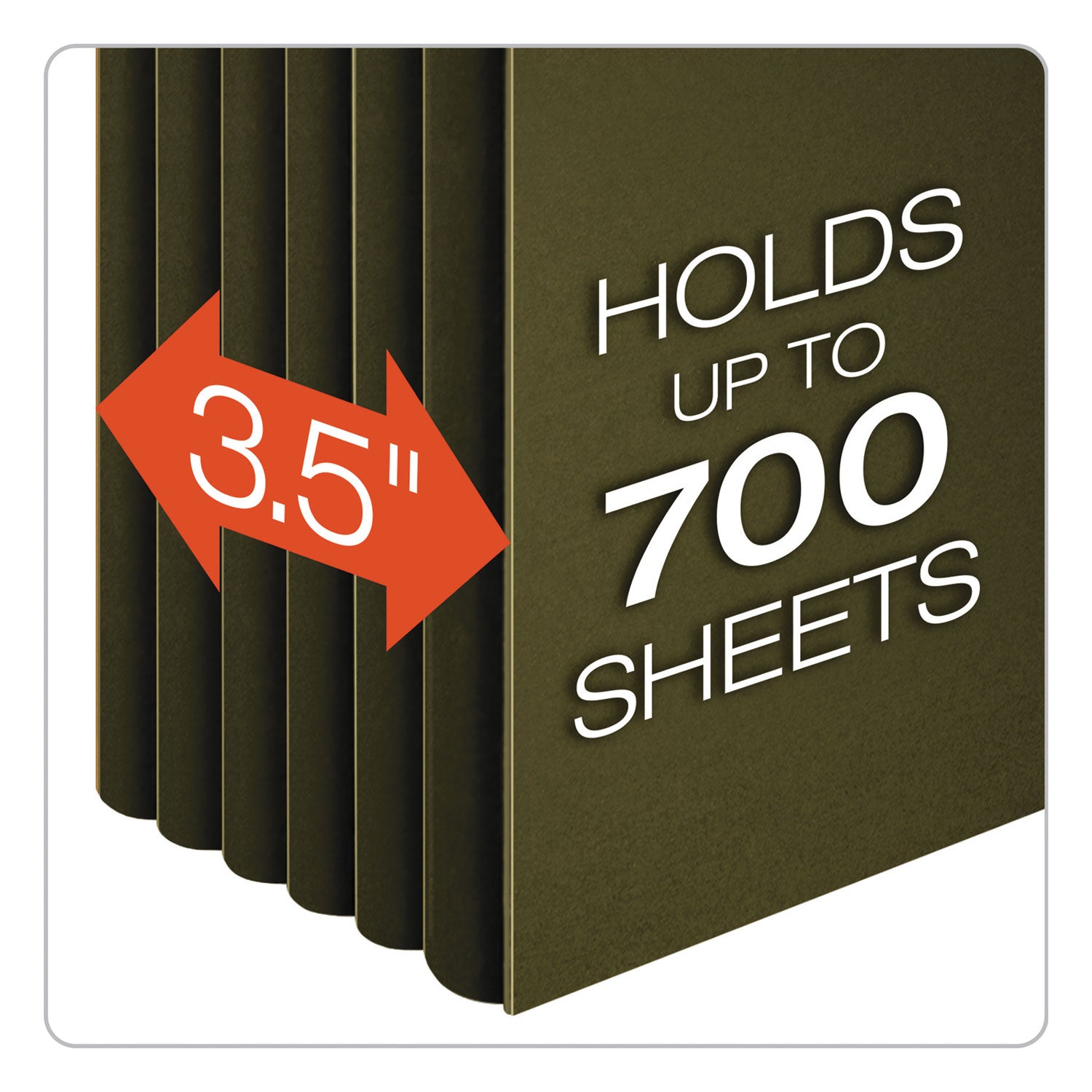 SureHook Hanging Pocket File, Letter Size, 1/5-Cut Tabs, Standard Green, 4/Pack -