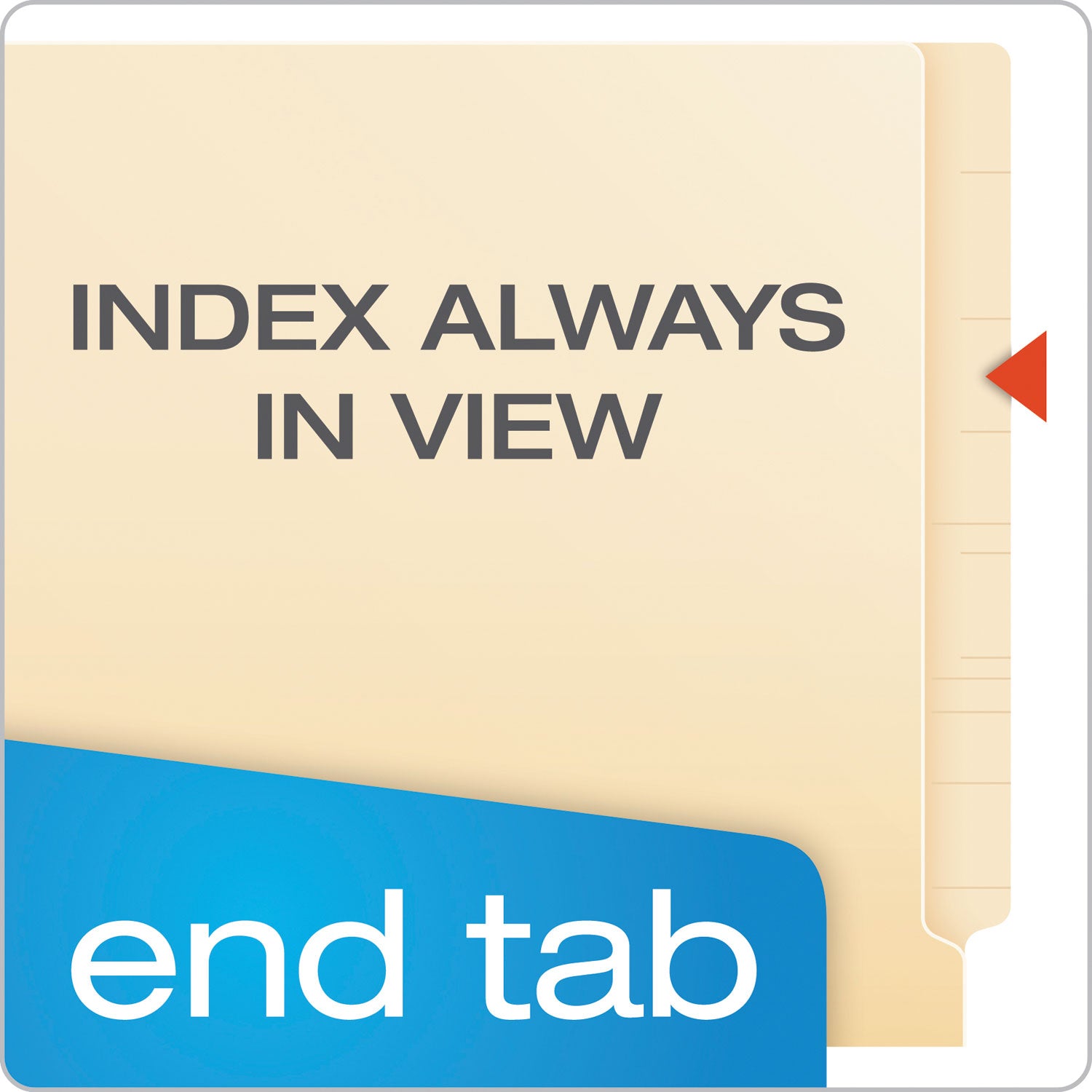 SmartShield End Tab Fastener Folders, 1 Fastener, Letter Size, Manila Exterior, 50/Box -