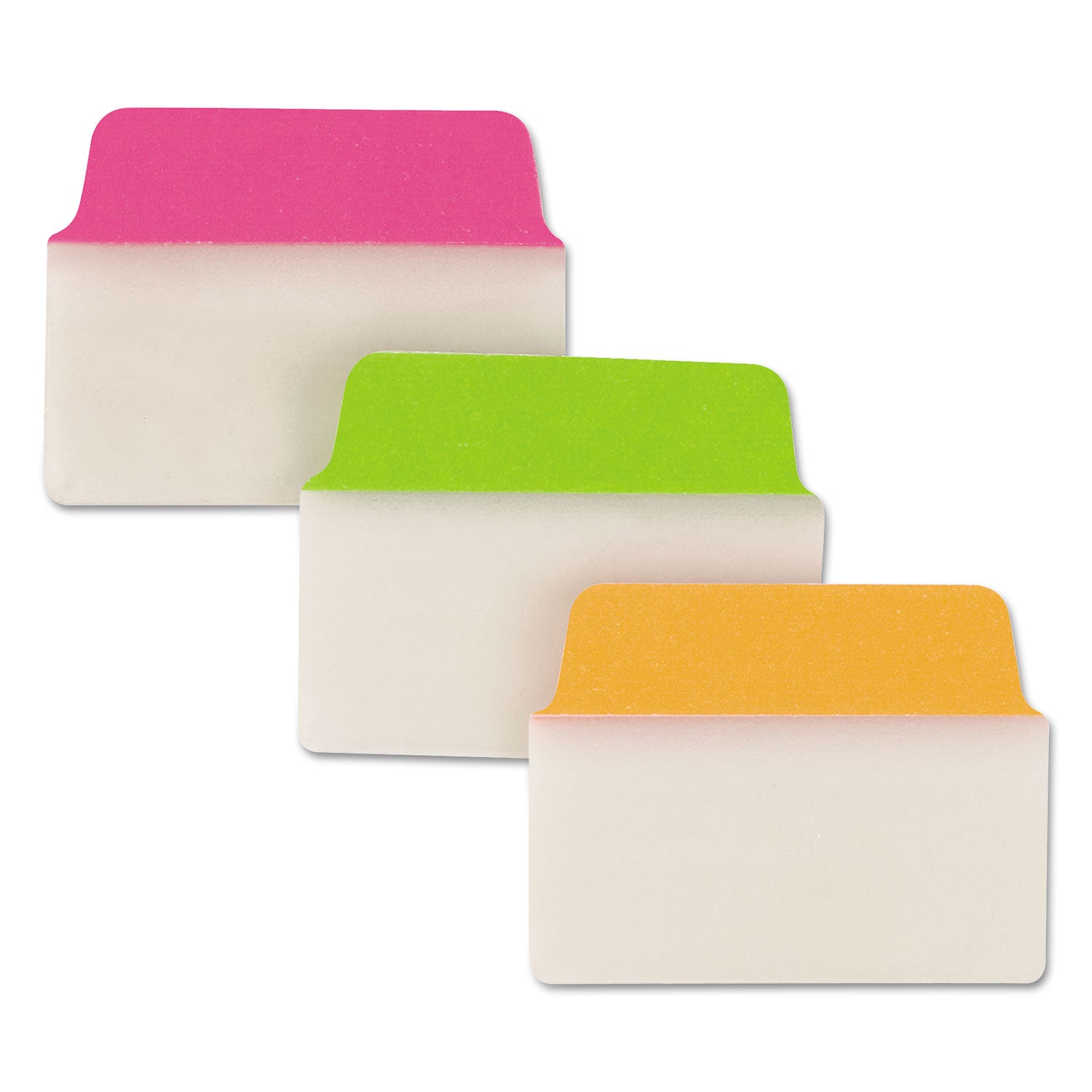 Ultra Tabs Repositionable Tabs, Standard: 2" x 1.5", 1/5-Cut, Assorted Neon Colors, 24/Pack -