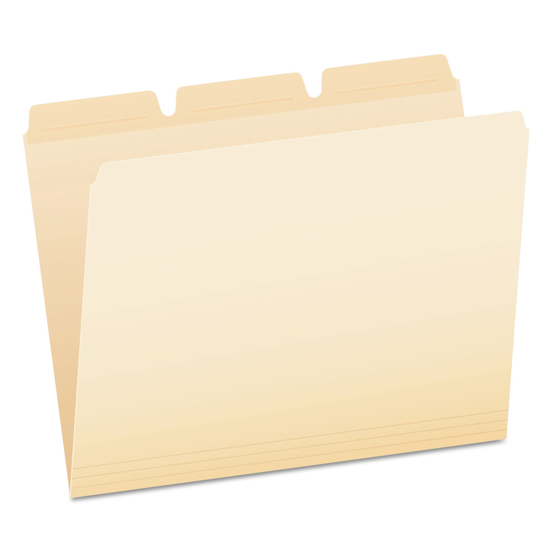 Ready-Tab Reinforced File Folders, 1/3-Cut Tabs: Assorted, Letter Size, Manila, 50/Pack -