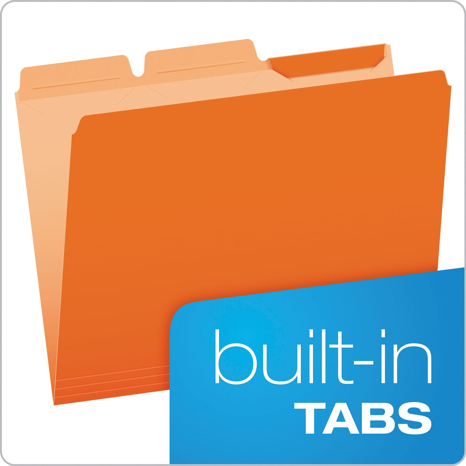 Ready-Tab Reinforced File Folders, 1/3-Cut Tabs: Assorted, Letter Size, Assorted Colors, 50/Pack -