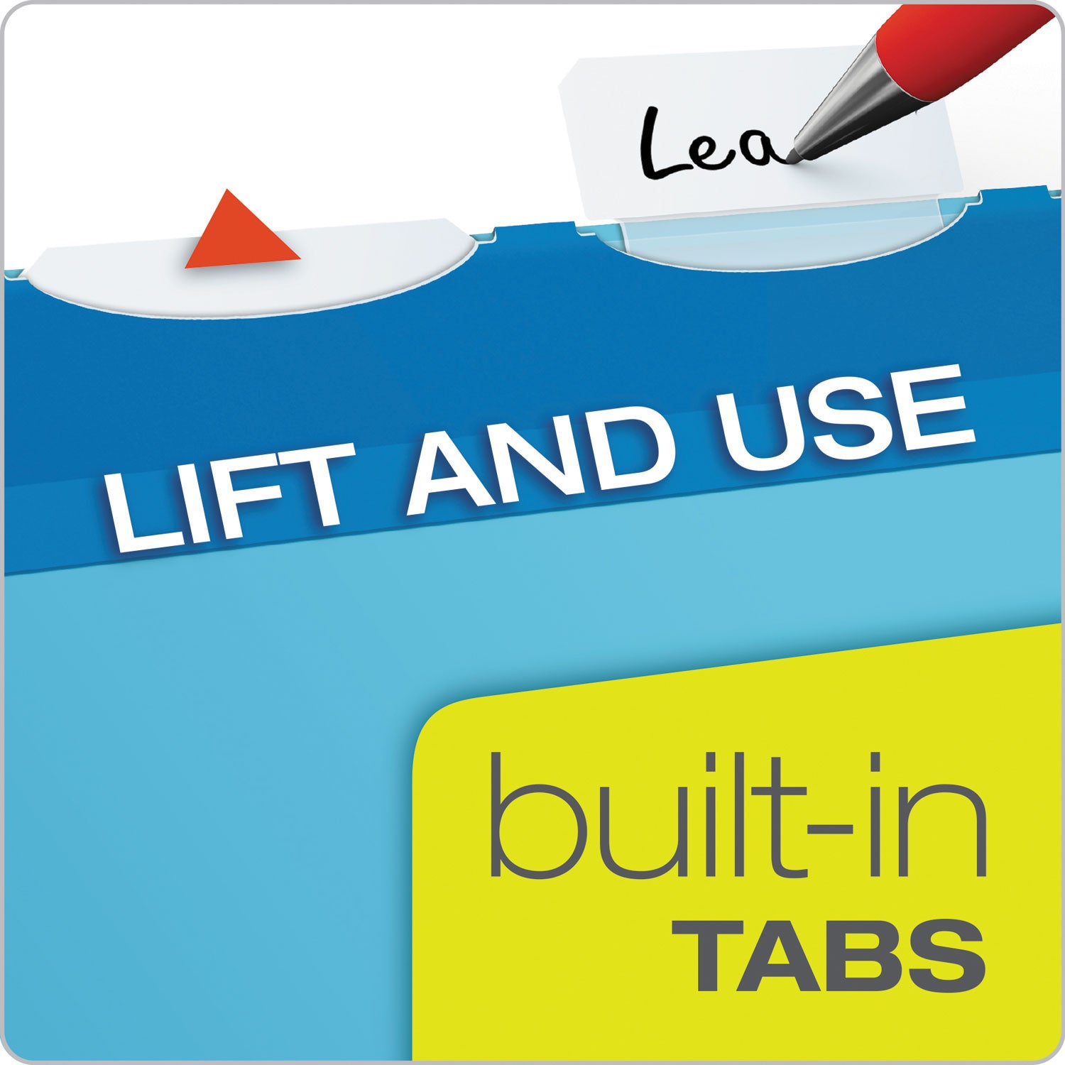 Ready-Tab Extra Capacity Reinforced Colored Hanging Folders, Letter Size, 1/5-Cut Tabs, Assorted Colors, 20/Box -