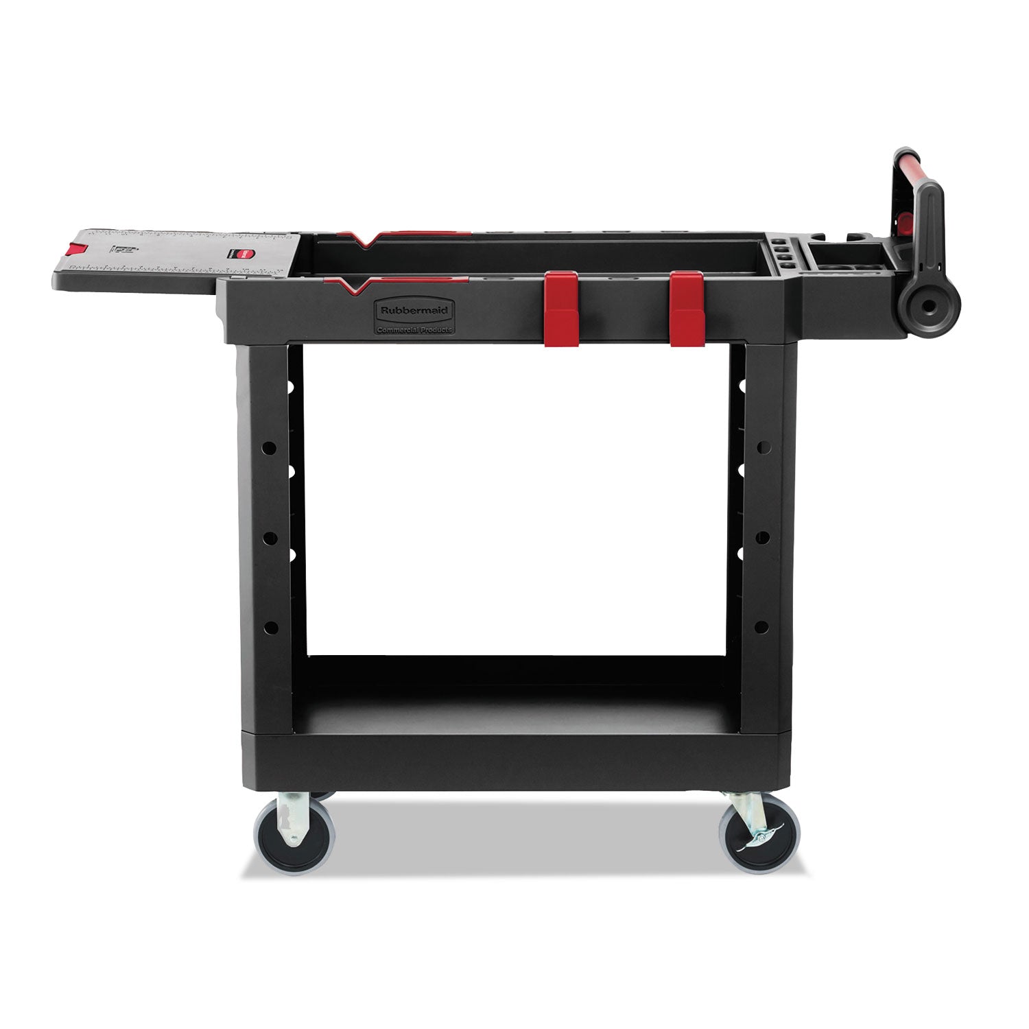 heavy-duty-adaptable-utility-cart-plastic-2-shelves-500-lb-capacity-178-x-462-x-36-black_rcp1997206 - 2