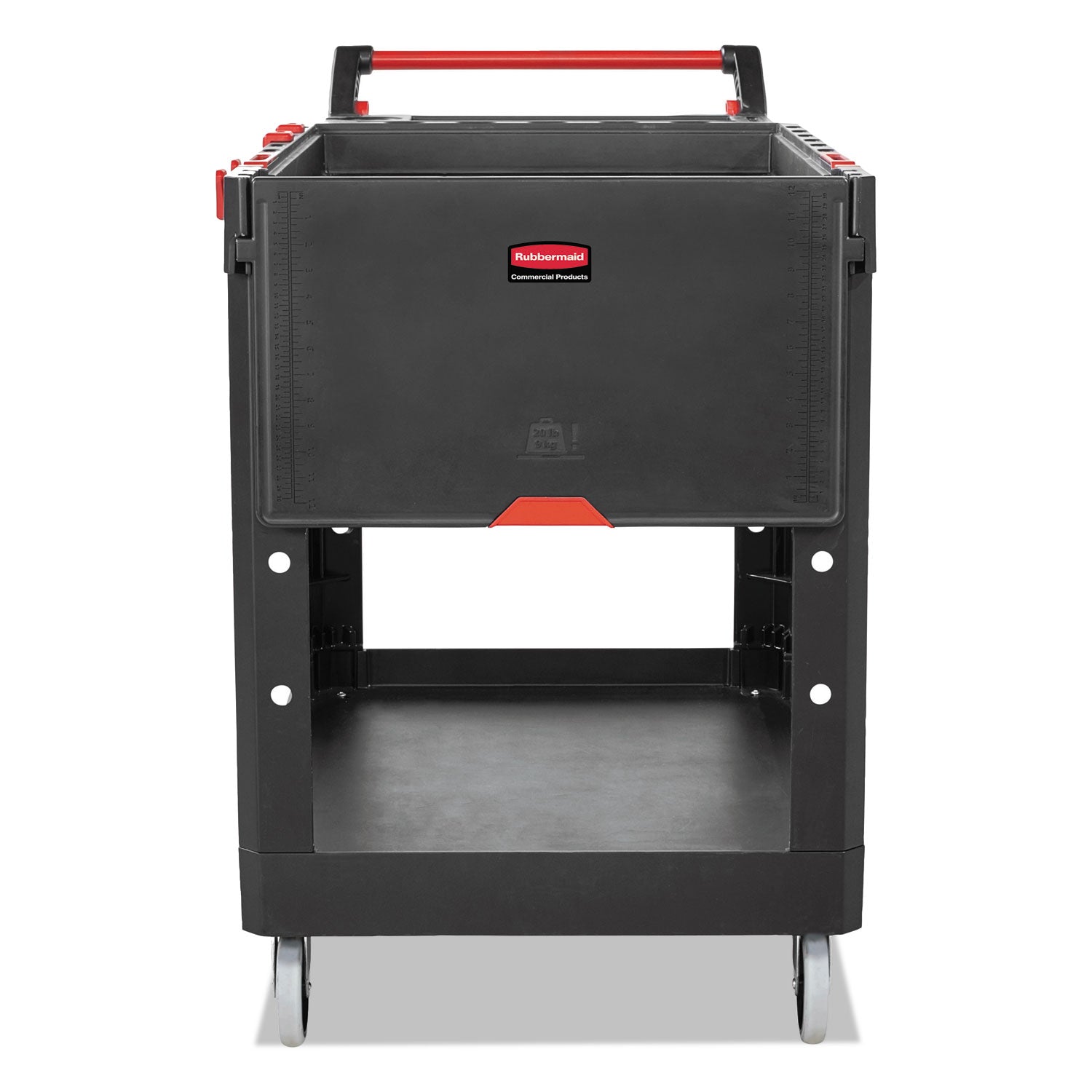 heavy-duty-adaptable-utility-cart-plastic-2-shelves-500-lb-capacity-252-x-515-x-36-black_rcp1997208 - 2