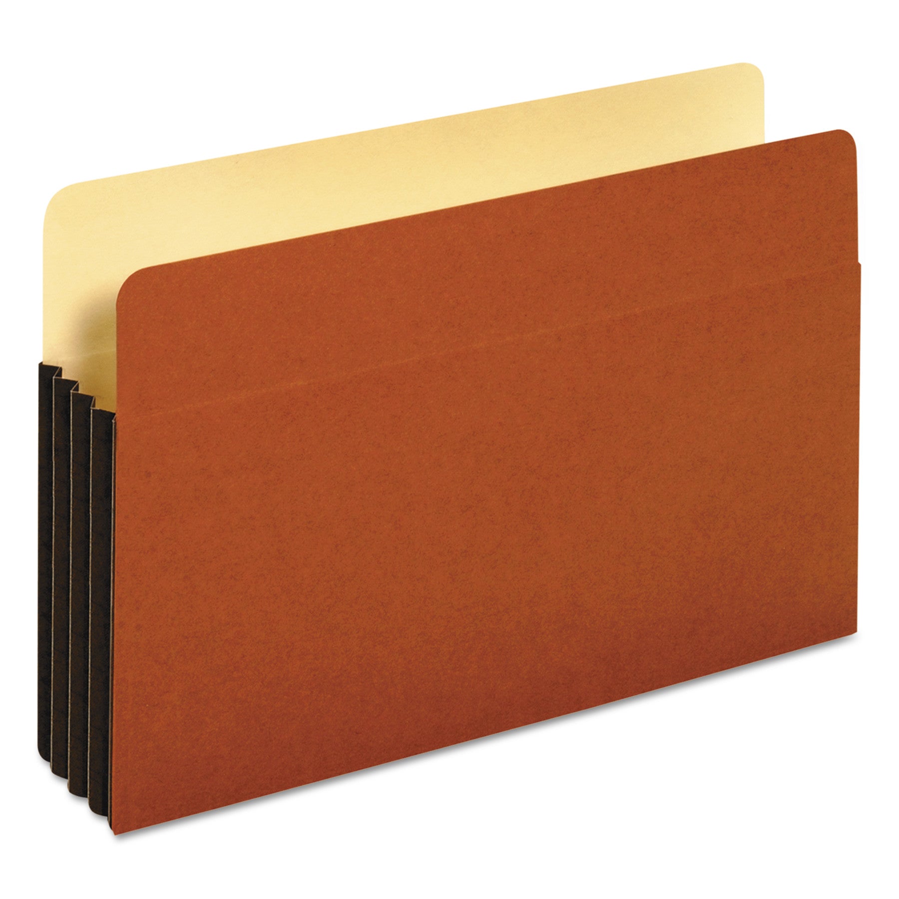 File Pocket with Tyvek, 3.5" Expansion, Legal Size, Redrope, 10/Box -