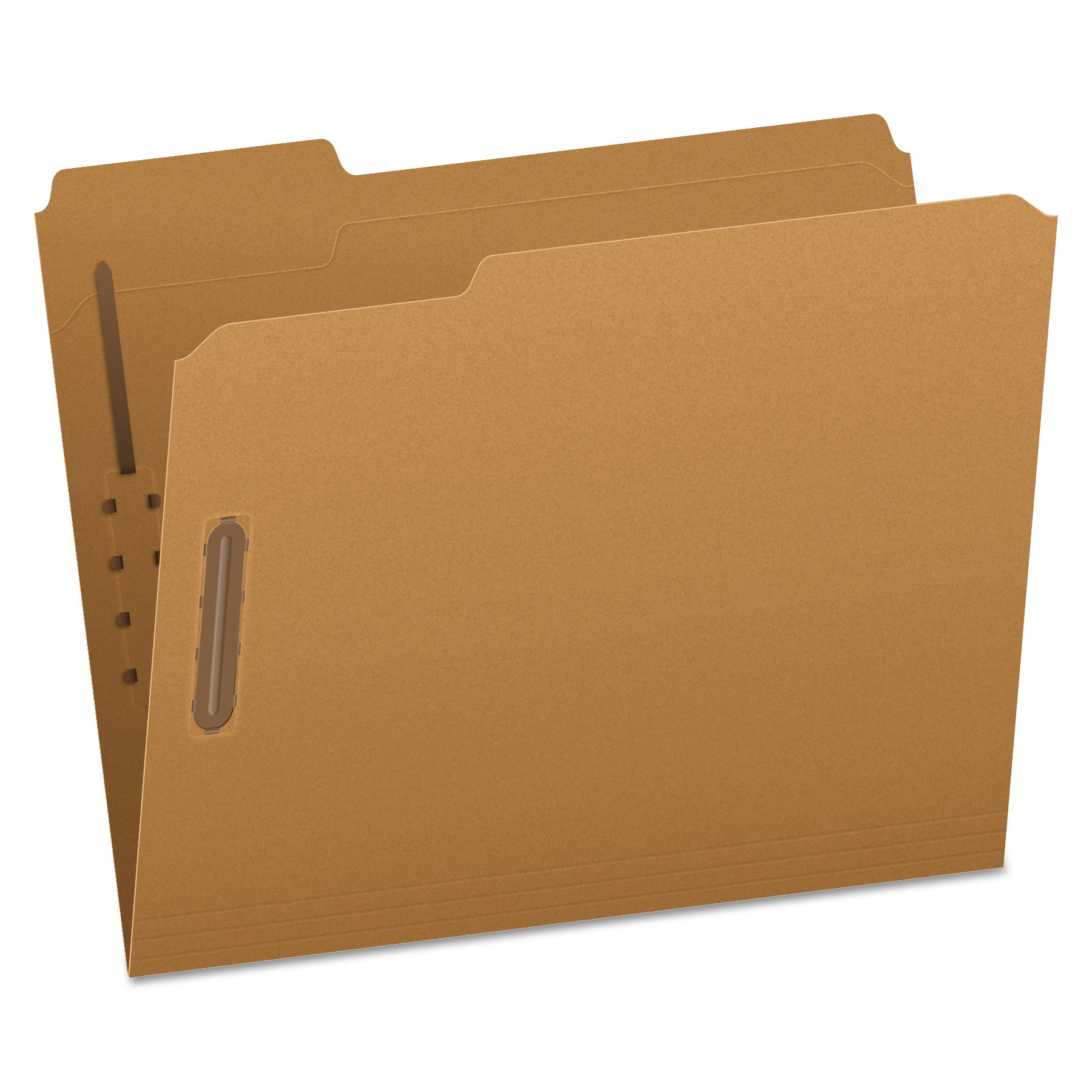Kraft Fastener Folders, 1/3-Cut Tabs, 2 Fasteners, Letter Size, Kraft Exterior, 50/Box -