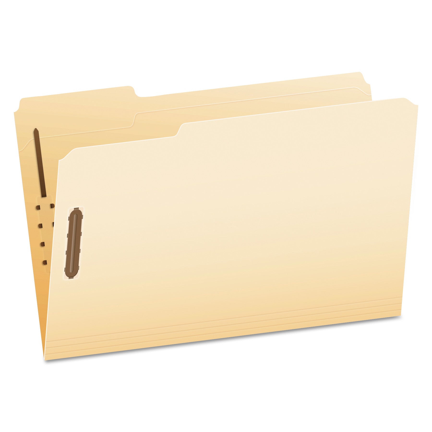 Manila Fastener Folders, 1/3-Cut Tabs, 2 Fasteners, Legal Size, Manila Exterior, 50/Box -