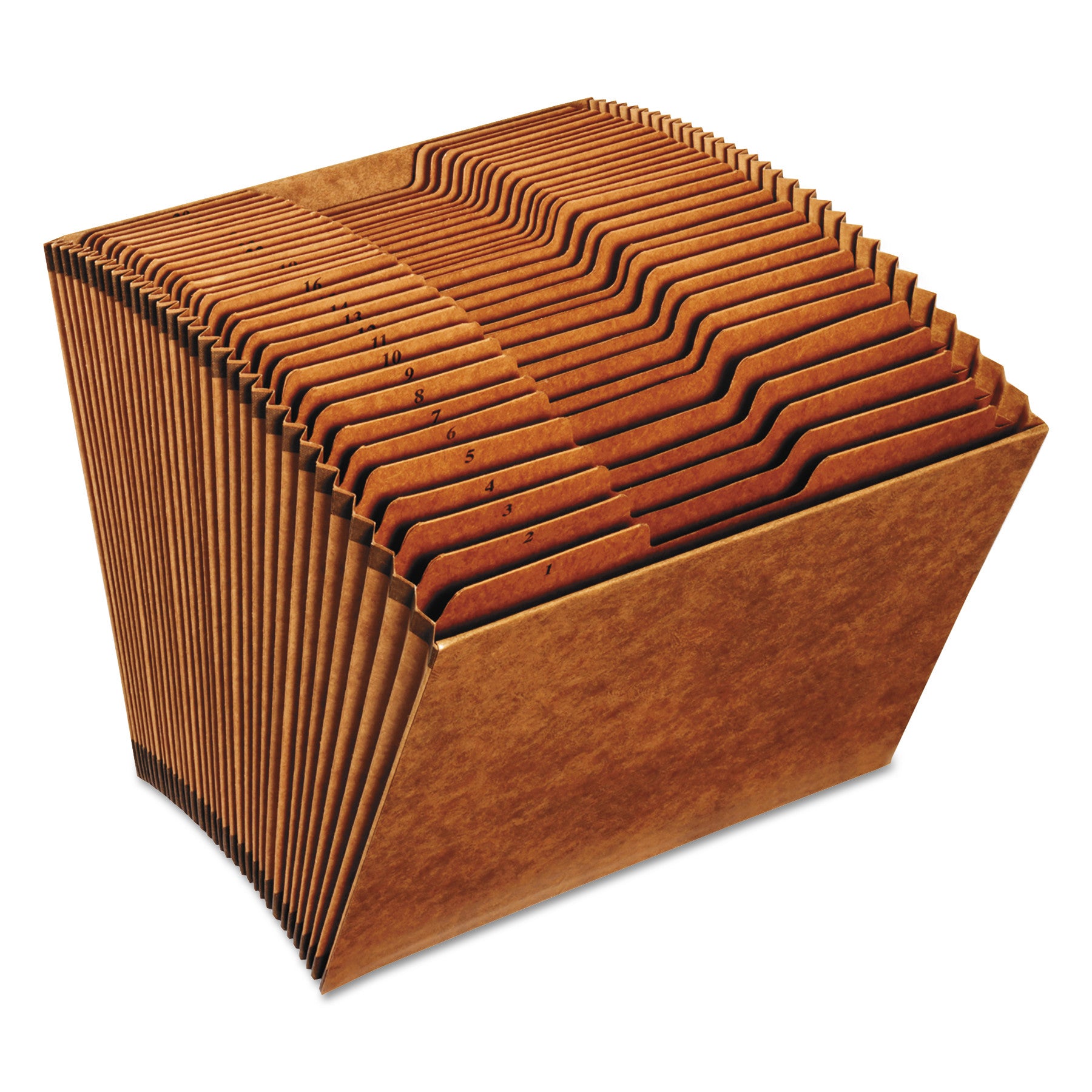 Heavy-Duty Open-Top Expanding Stadium File, 31 Sections, 1/3-Cut Tabs, Letter Size, Redrope -