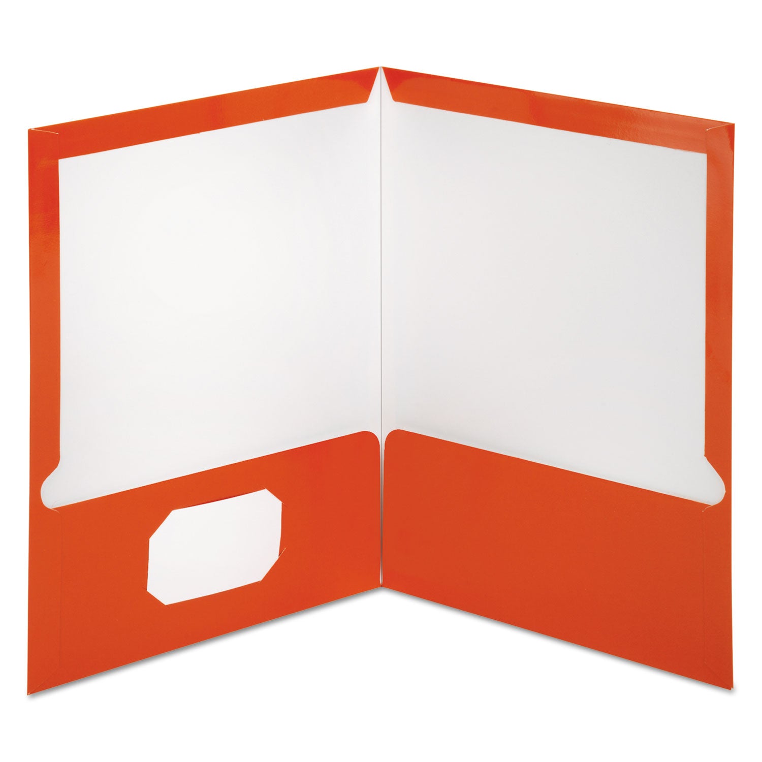 Two-Pocket Laminated Paper Folder, 100-Sheet Capacity, 11 x 8.5, Metallic Copper, 25/Box -