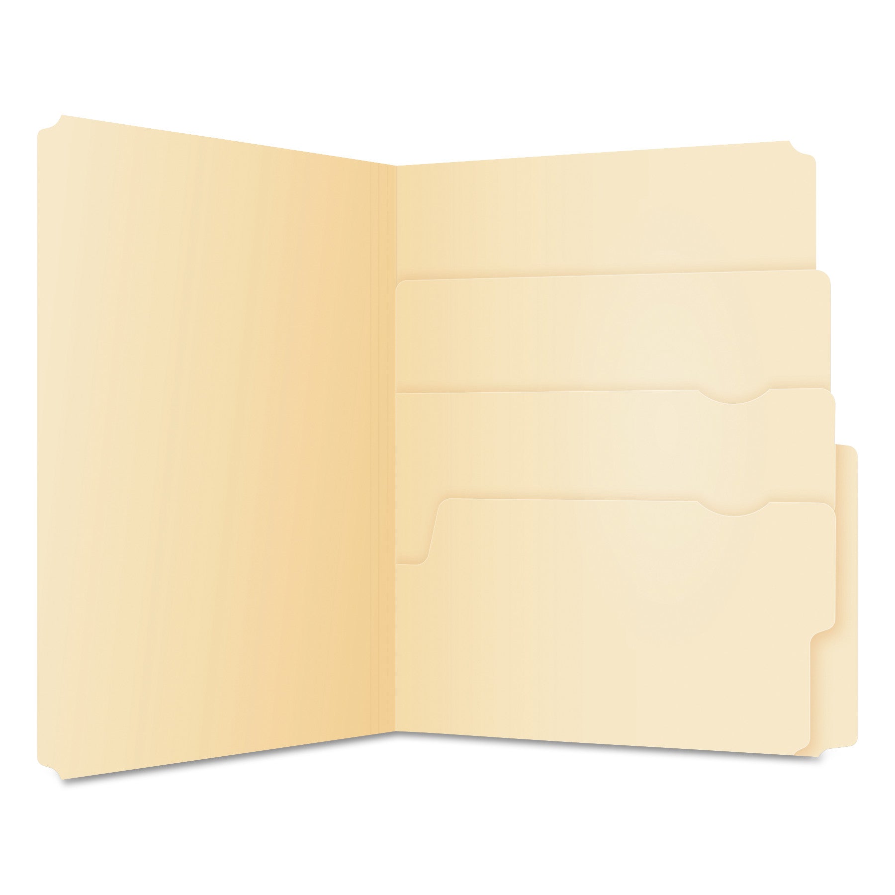 Divide It Up File Folder, 1/2-Cut Tabs: Assorted, Letter Size, 0.75" Expansion, Manila, 24/Pack -