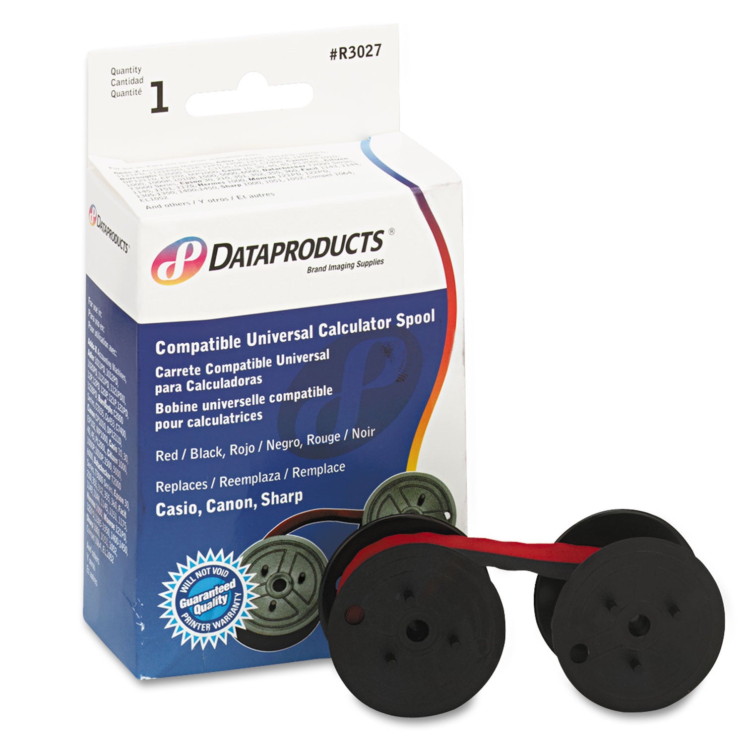 R3027 Compatible Ribbon, Black/Red -
