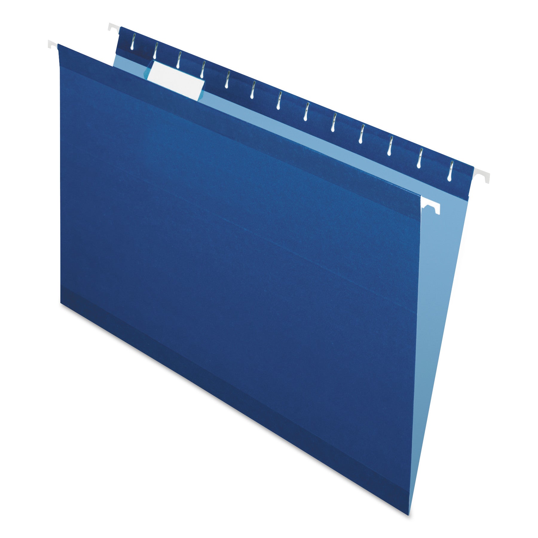 Colored Reinforced Hanging Folders, Legal Size, 1/5-Cut Tabs, Navy, 25/Box -