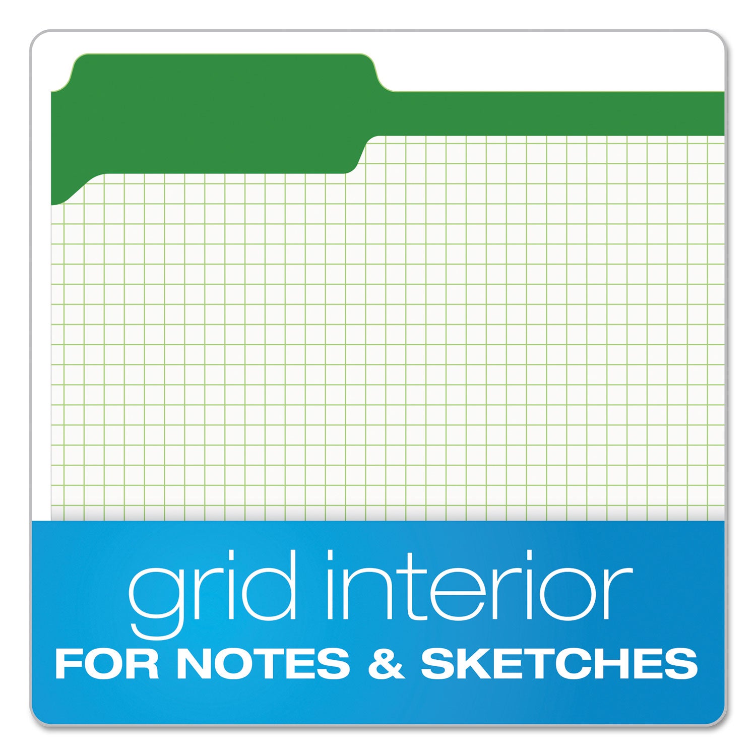 Double-Ply Reinforced Top Tab Colored File Folders, 1/3-Cut Tabs: Assorted, Letter, 0.75" Expansion, Bright Green, 100/Box -